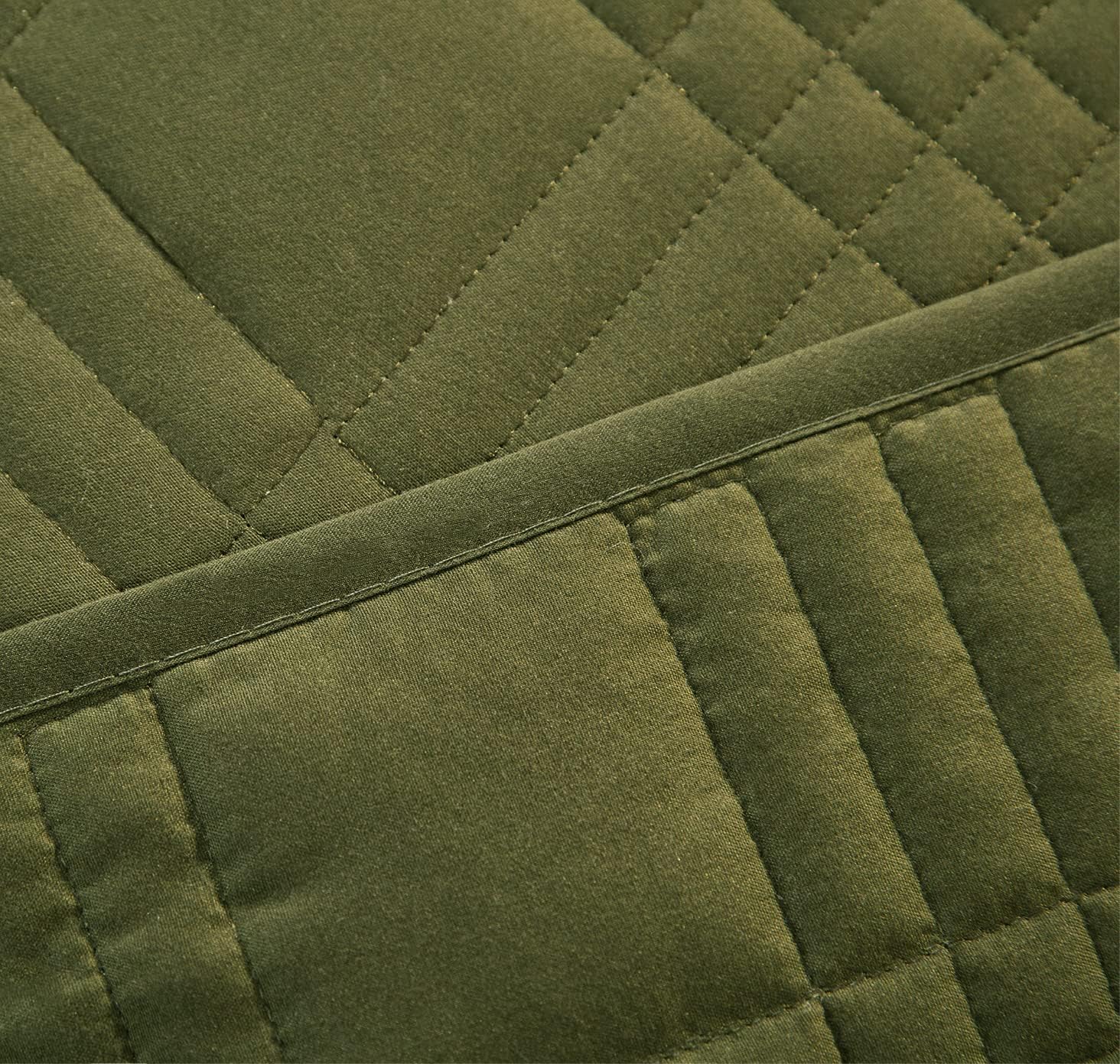 Chezmoi Collection Cypress Green Bedspread Set 3-Piece King Size