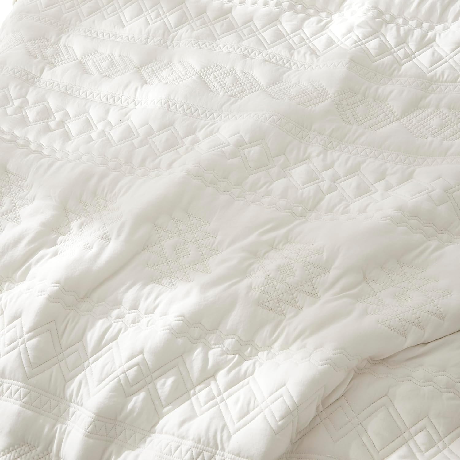 WDCOZY Boho Ivory Twin Bedding Set with 1 Pillow Sham 1