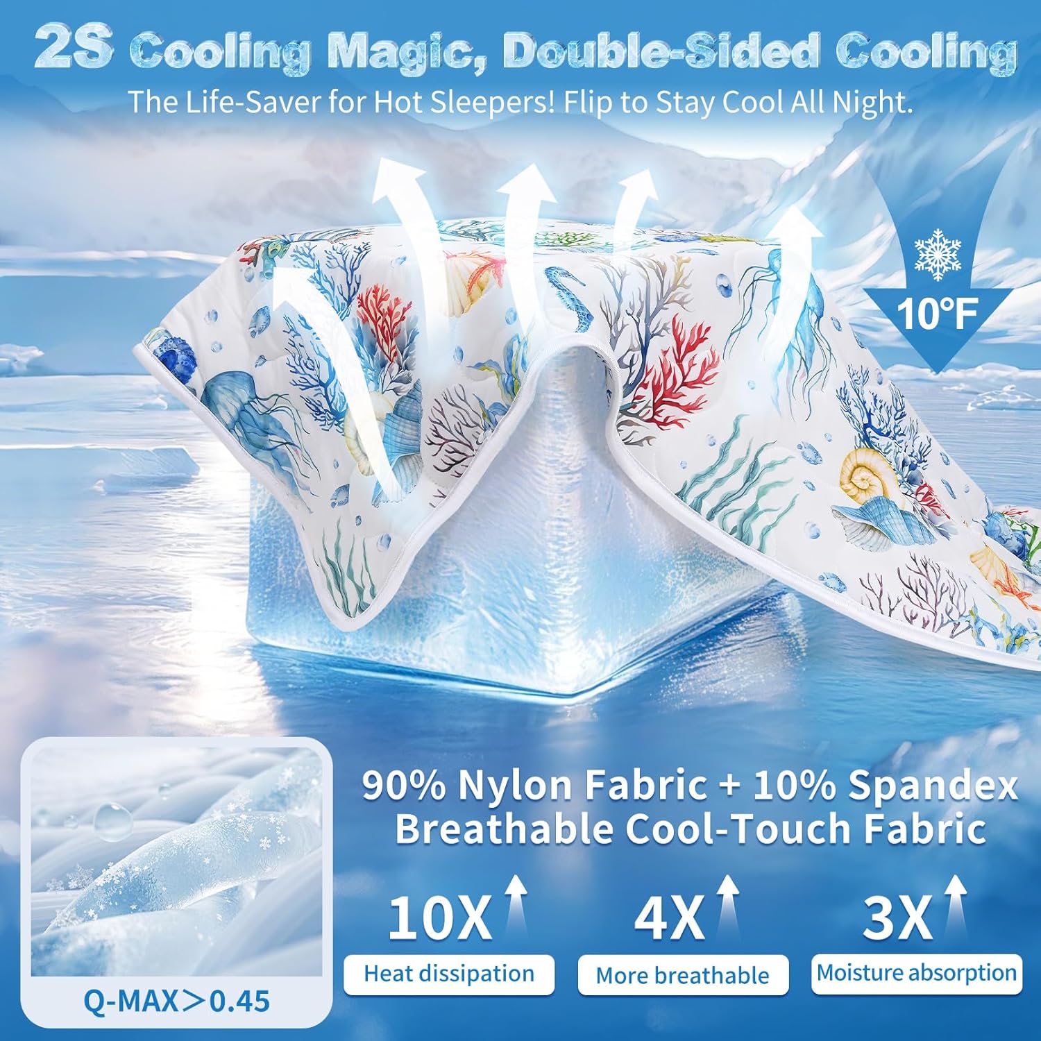 Uspring Double-Sided Cooling Quilt Set Queen Size