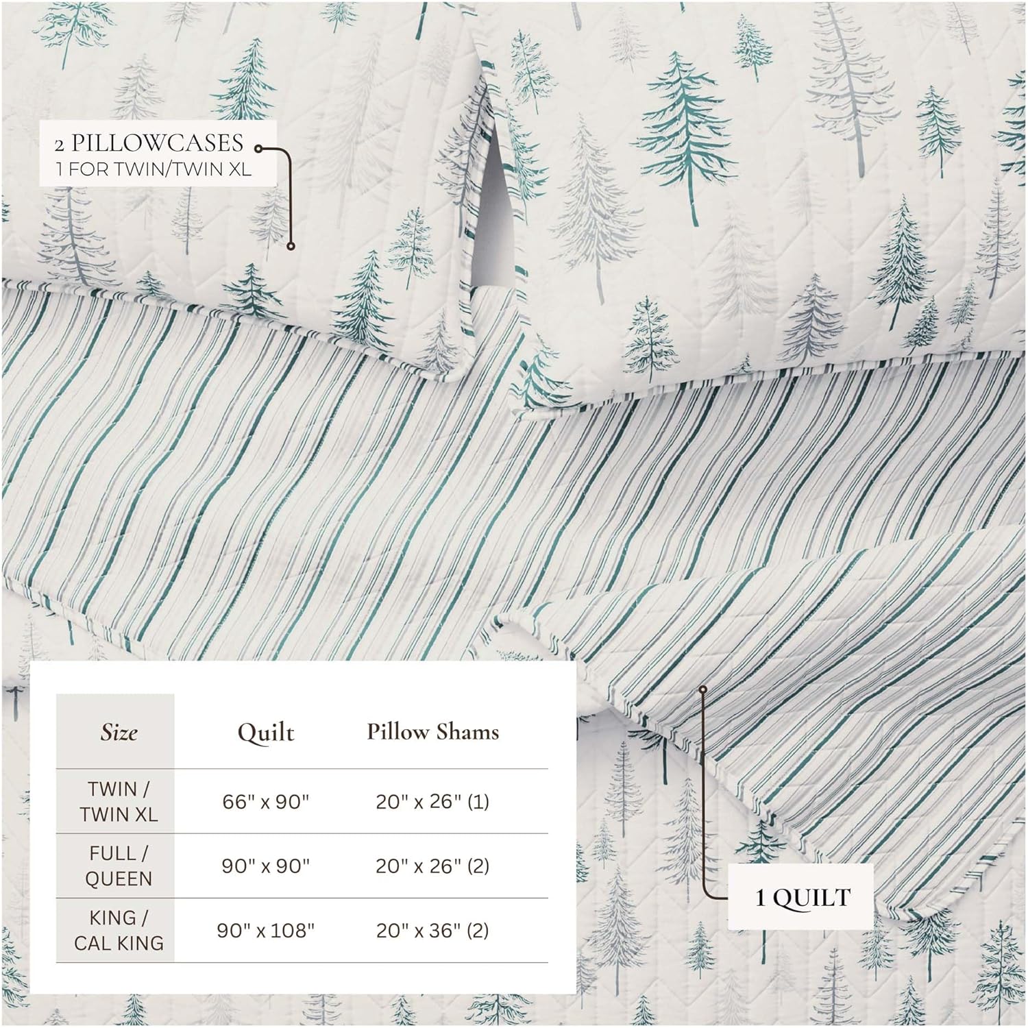 Great Bay Home Rustic Cabin Quilt Set - KingCalifornia King