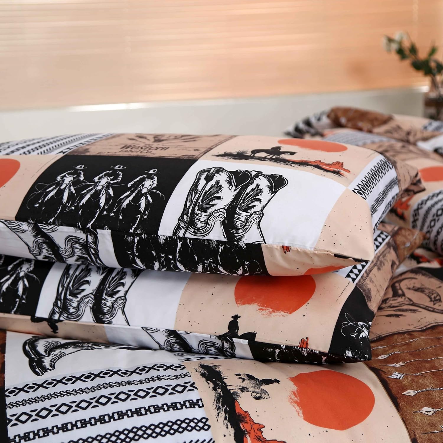 SDY Western Comforter Set Queen with 1 Comforter and 2 Pillowcases