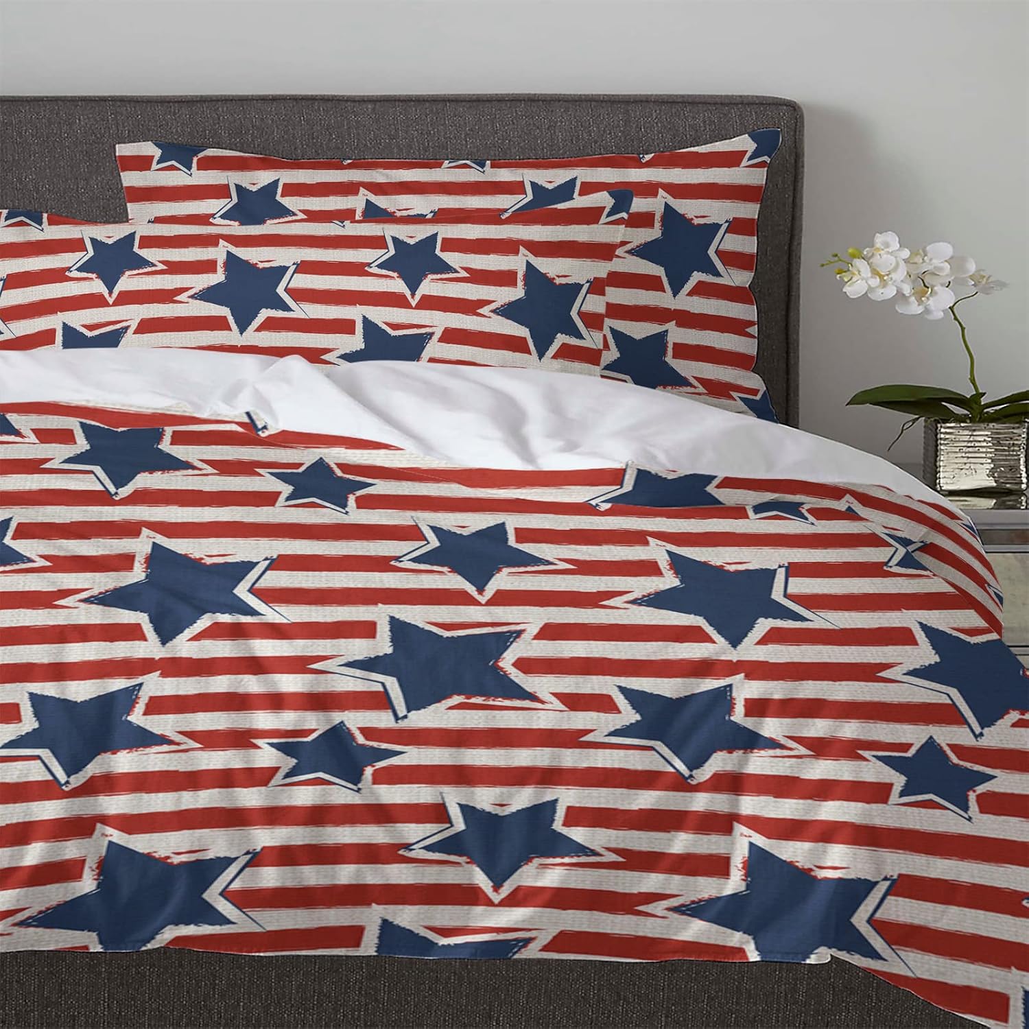 OComster 4th of July California King Quilt Set