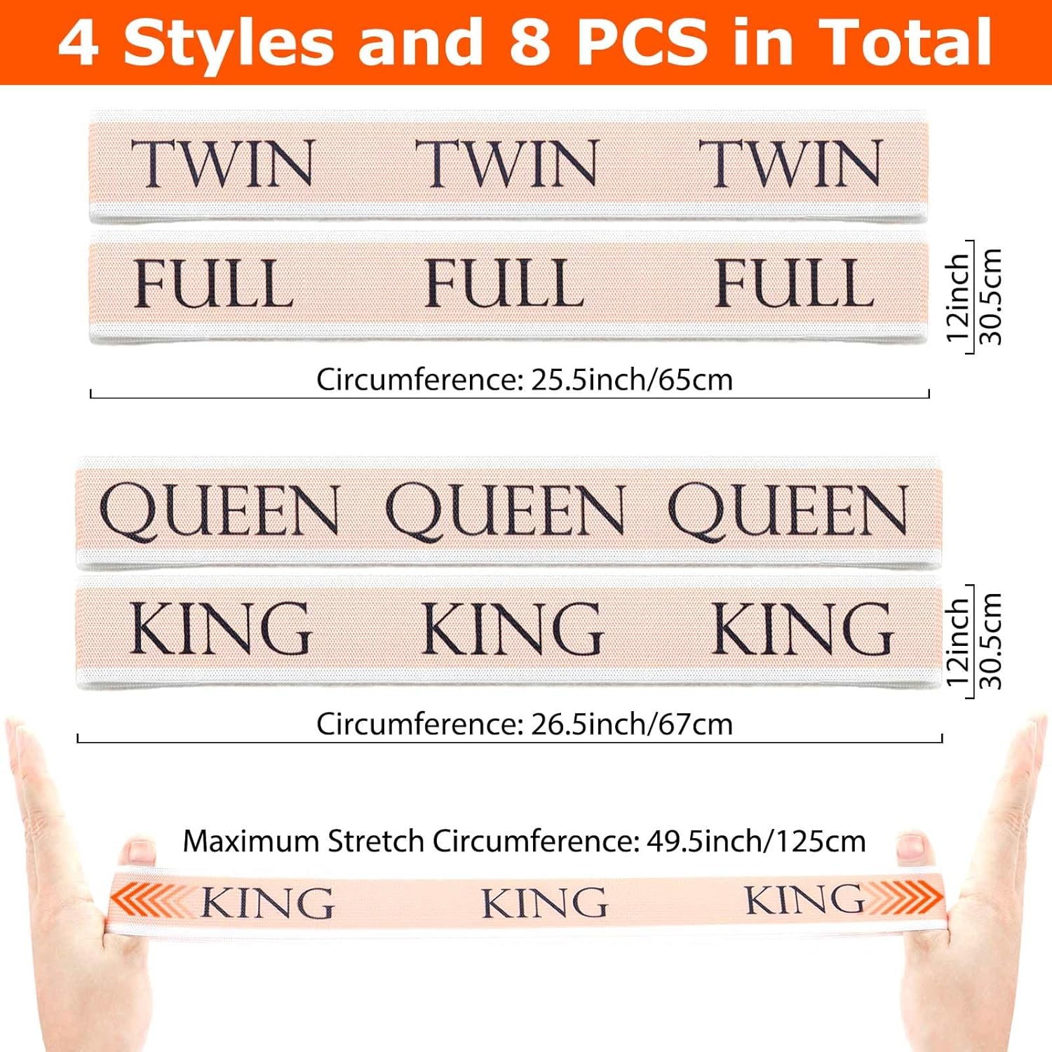 Kelofty Bed Sheet Organizers 4Pcs King Size