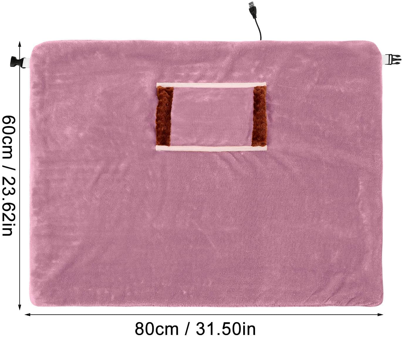 Fluffy Heated Throw Blanket with USB Power
