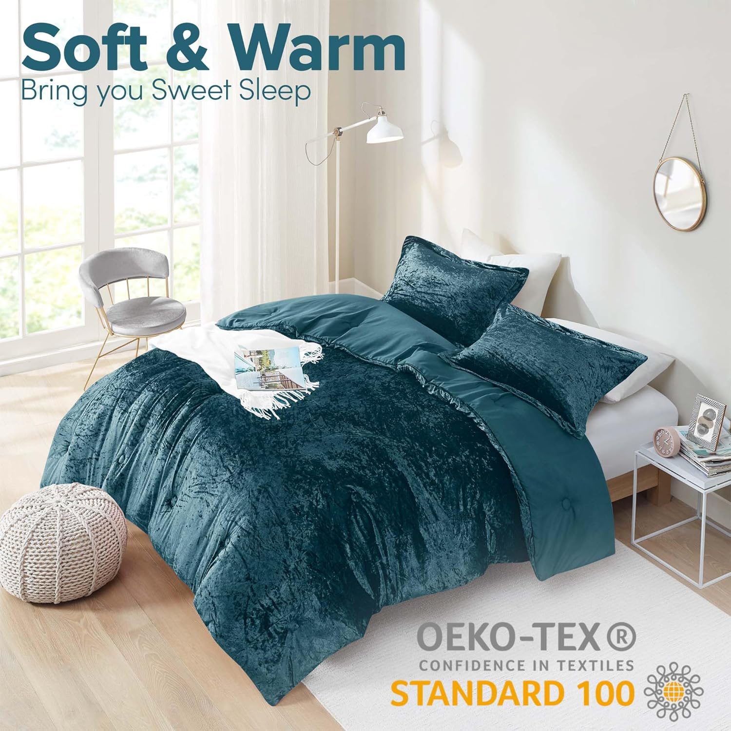 Comfort Spaces Juliette Velvet Comforter Set