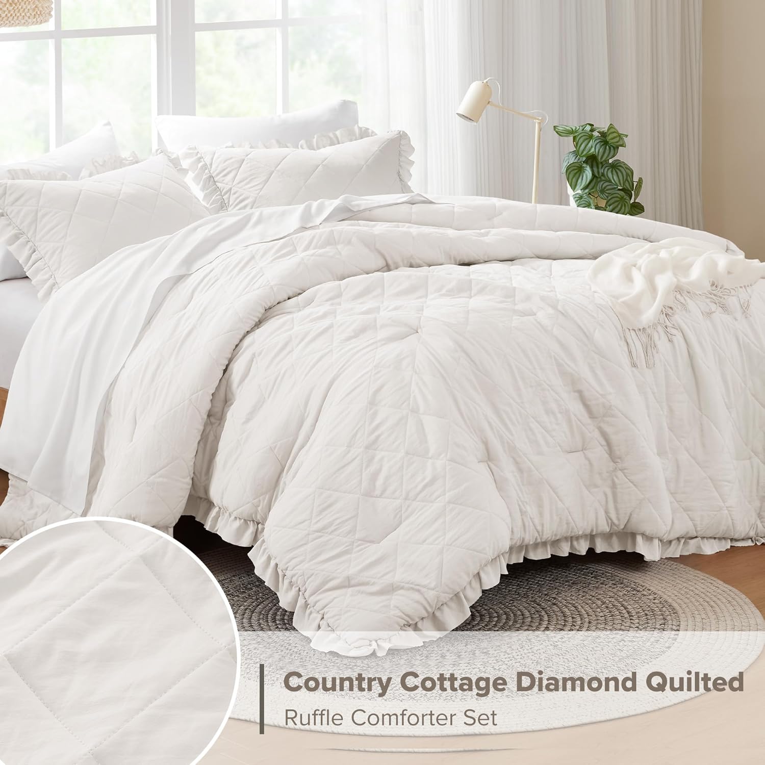 Comfort Spaces Twin Comforter Set with Ruffle