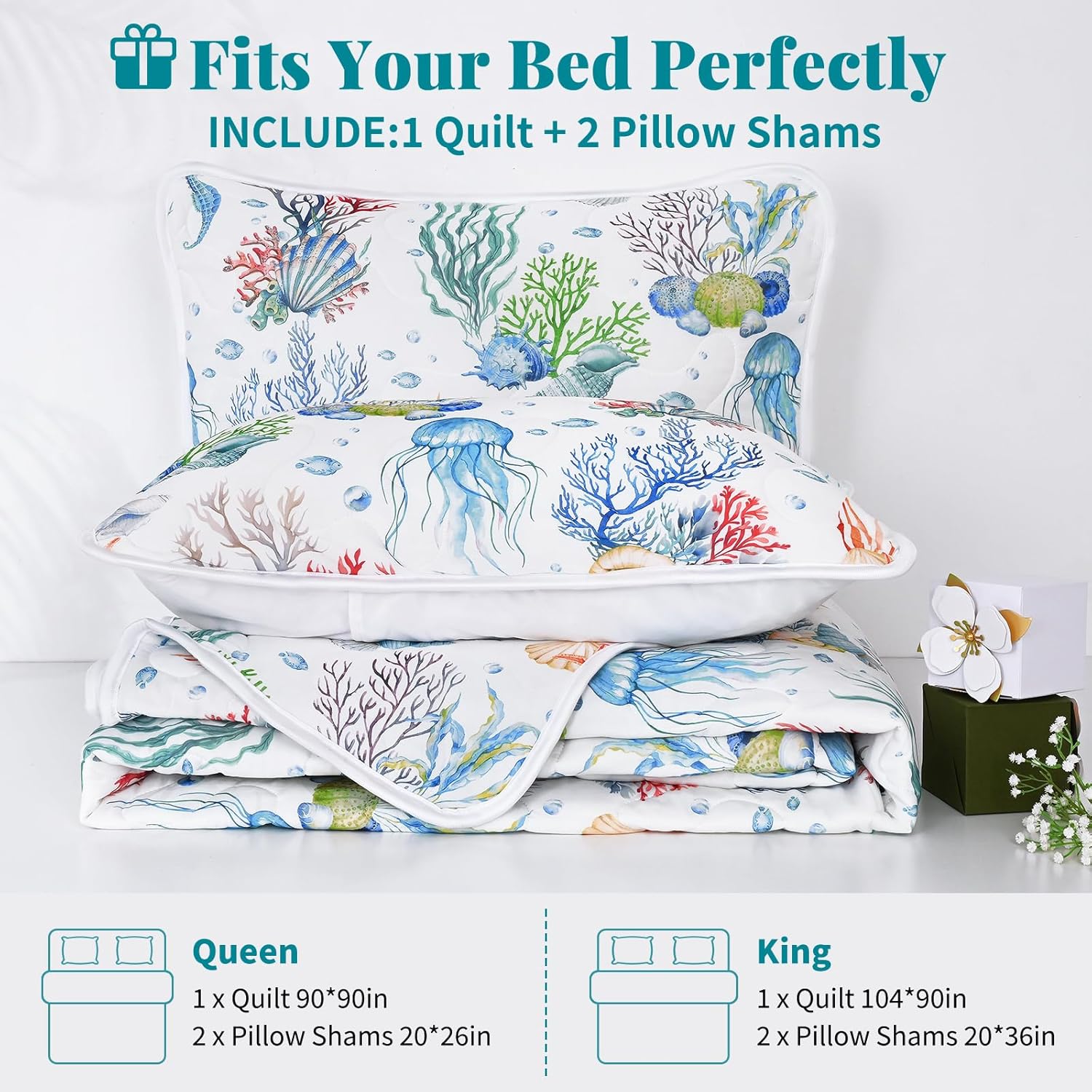 Uspring Double-Sided Cooling Quilt Set Queen Size