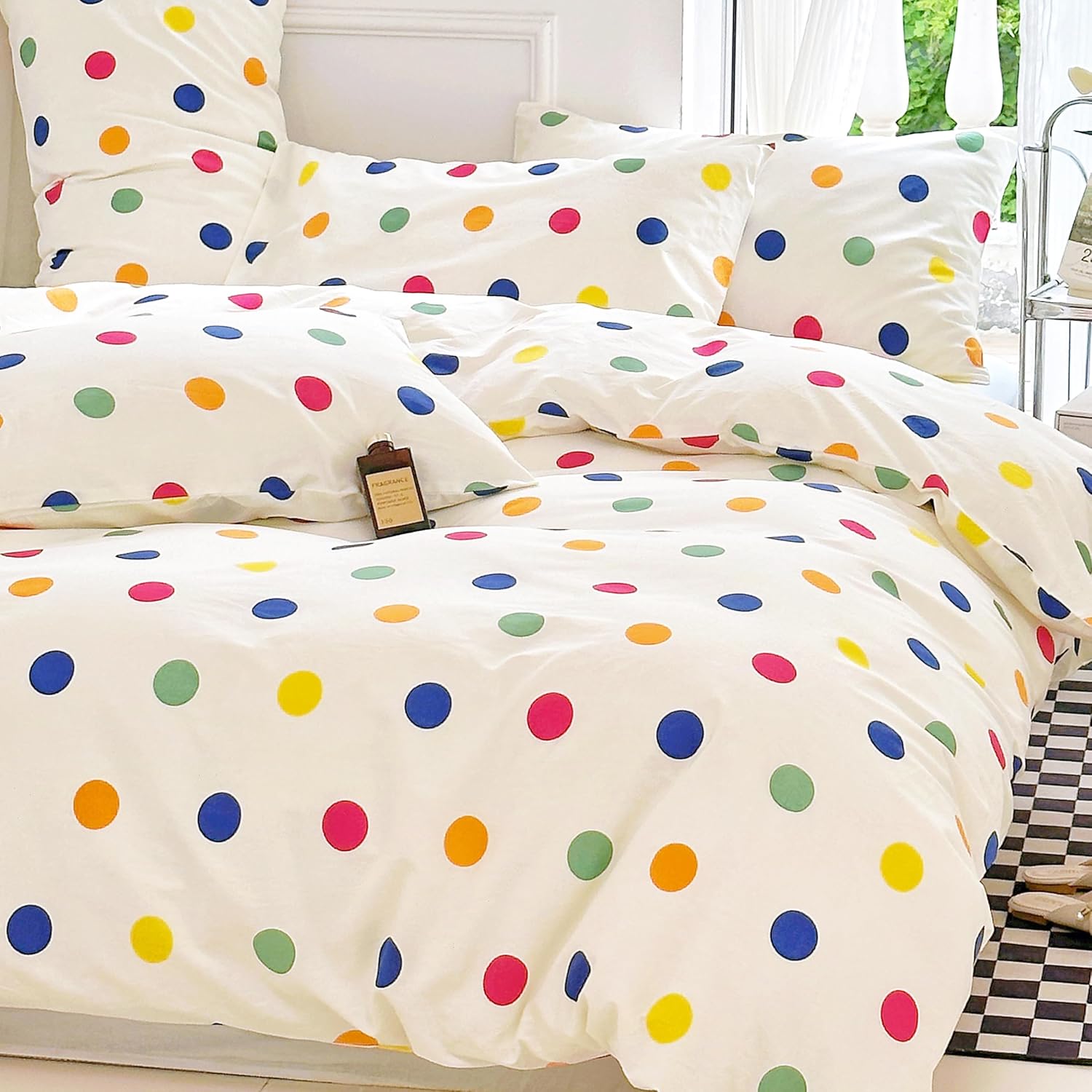 MEJU Duvet Cover Set with Zipper 3 Pcs