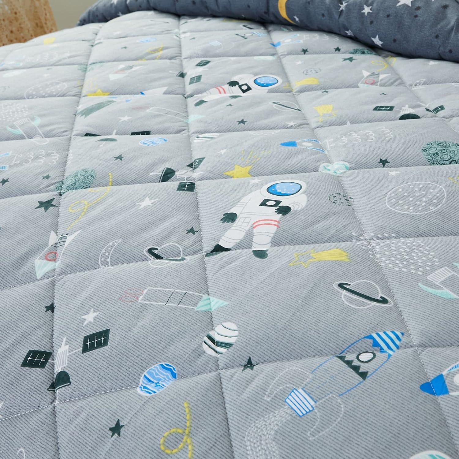 Brandream Kids Space Bedding Set Queen 3-Piece