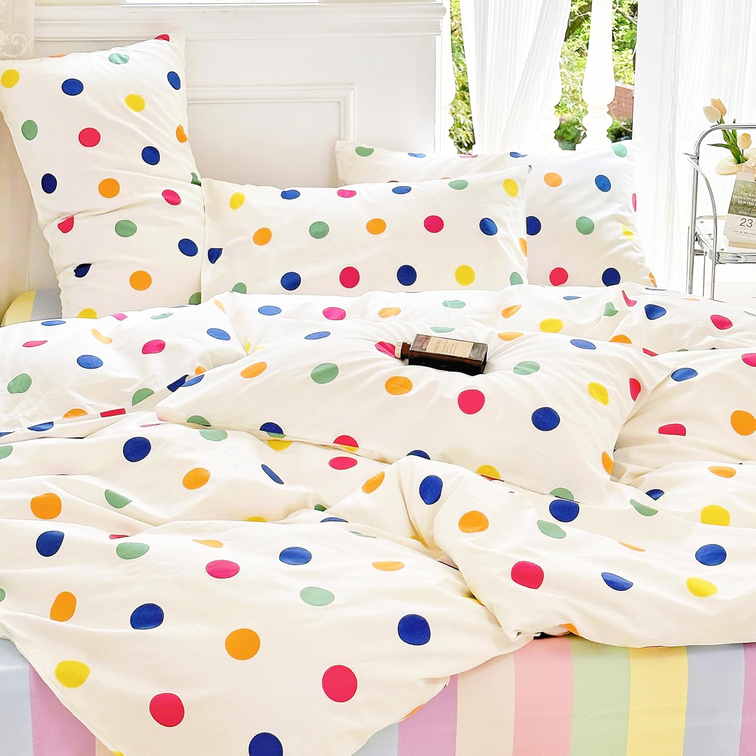 MEJU Duvet Cover Set with Zipper 3 Pcs