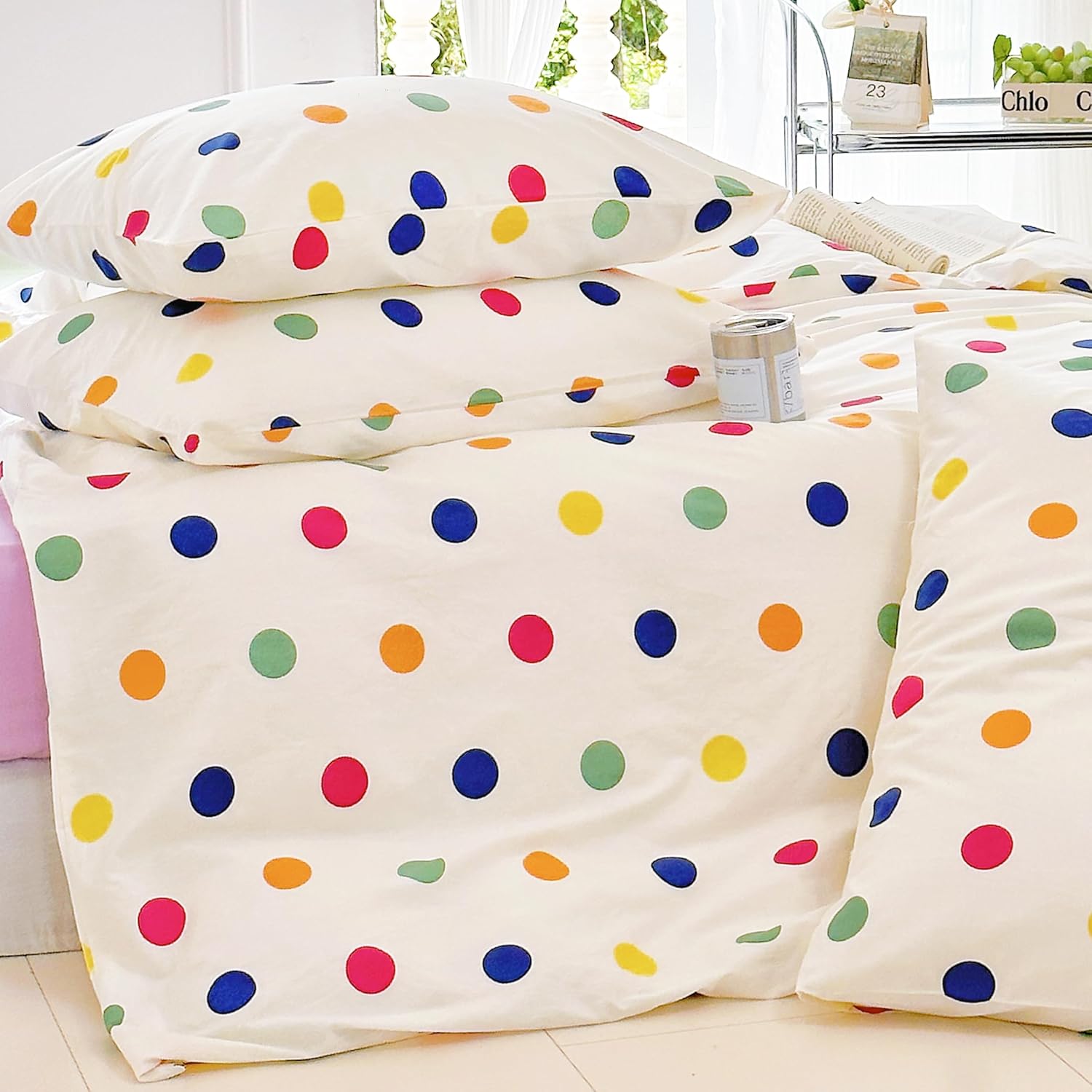 MEJU Duvet Cover Set with Zipper 3 Pcs