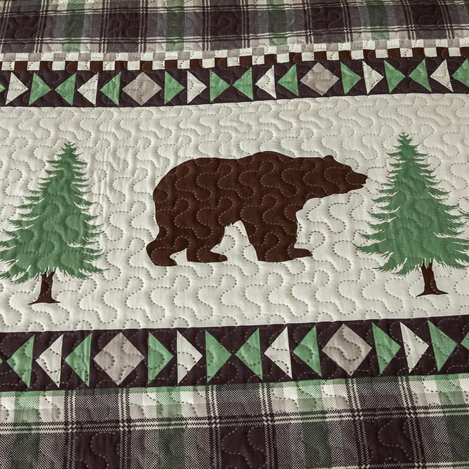 CHESITY Lodge Quilt Set Twin Size 3 Piece