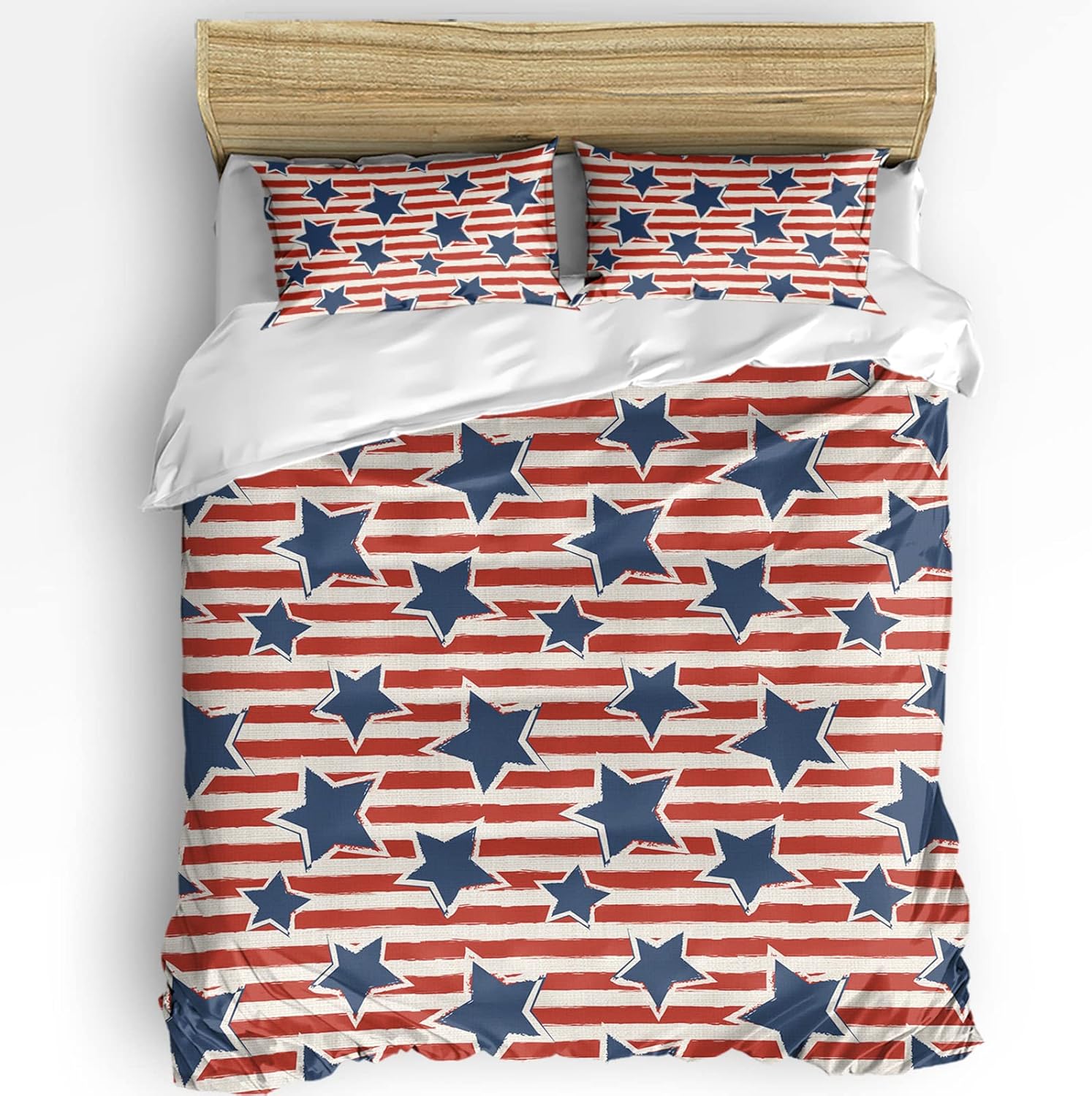 OComster 4th of July California King Quilt Set