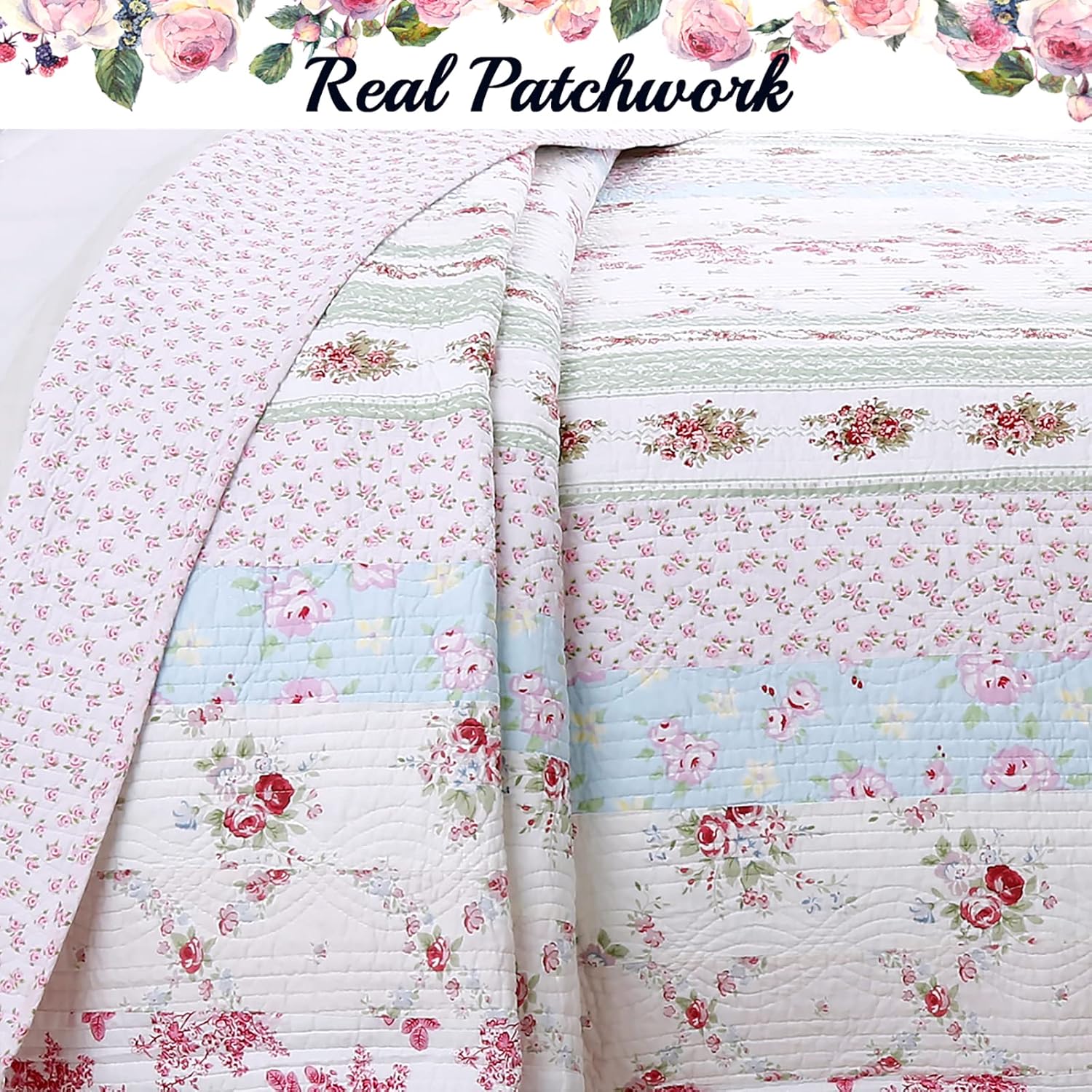 Cozy Line 100 Cotton Reversible Quilt Bedding Set