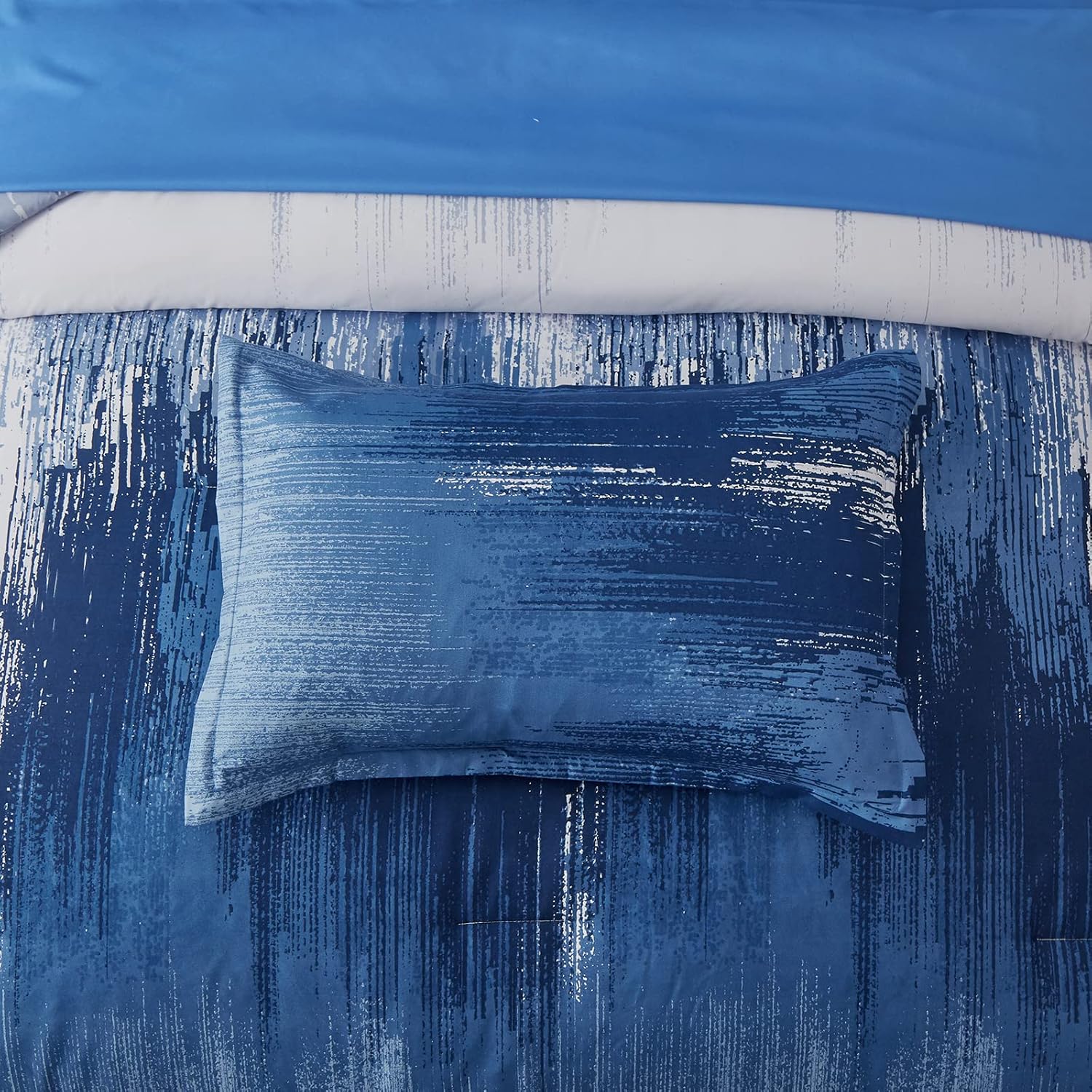 Dinjoy Ombre Blue Comforter Set Twin Size Reversible