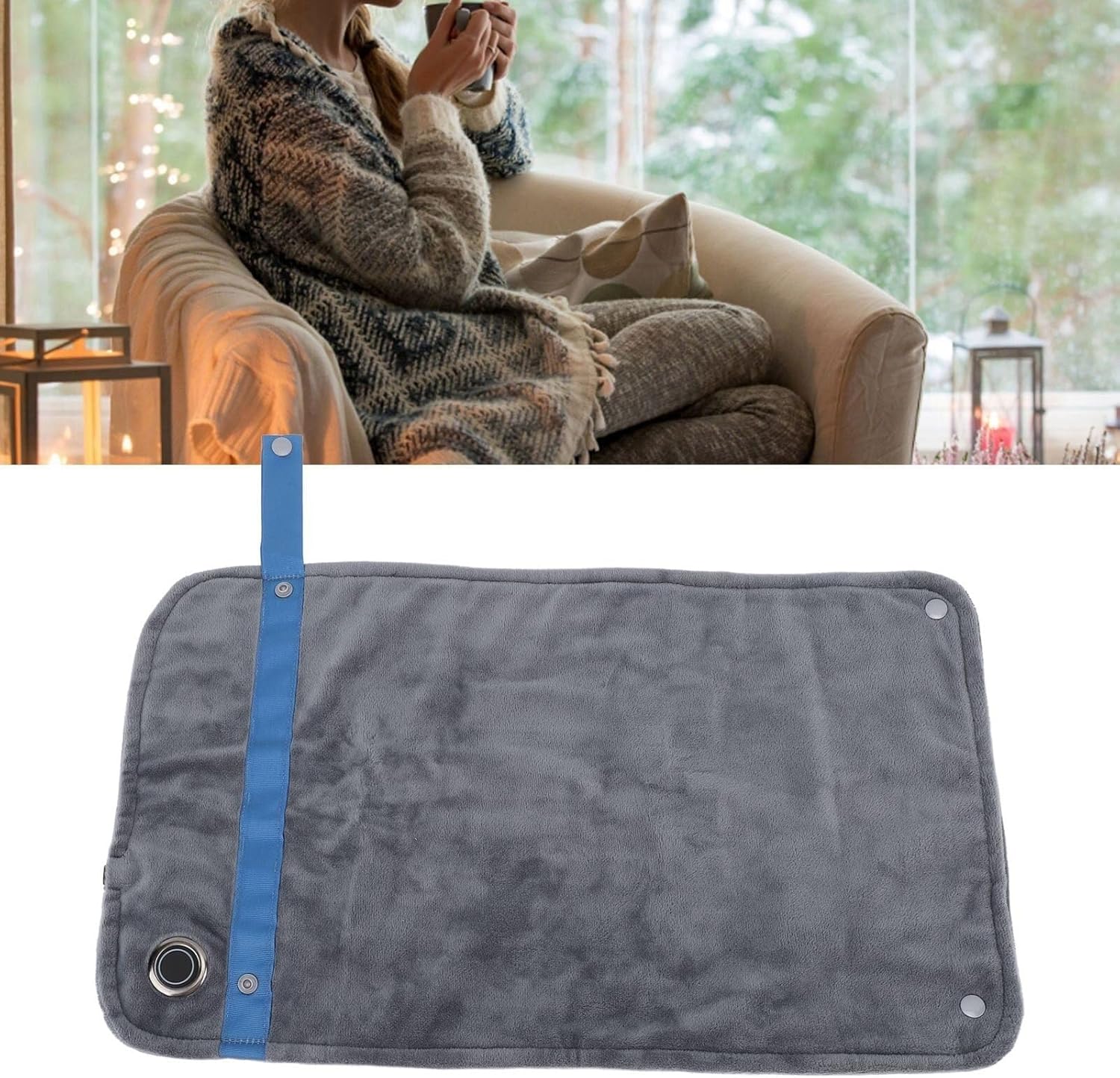 USB Heated Blanket with Temperature Control Dark Gray 1