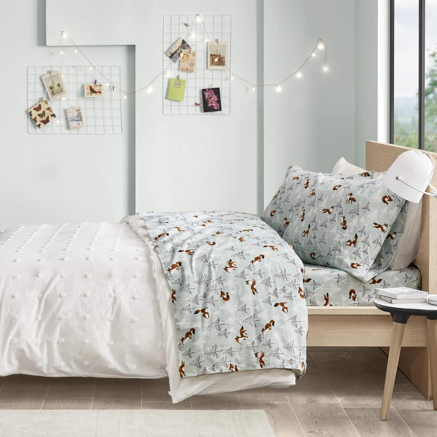 Intelligent Design Flannel Sheet Set with Animal Prints Twin XL 3 Piece