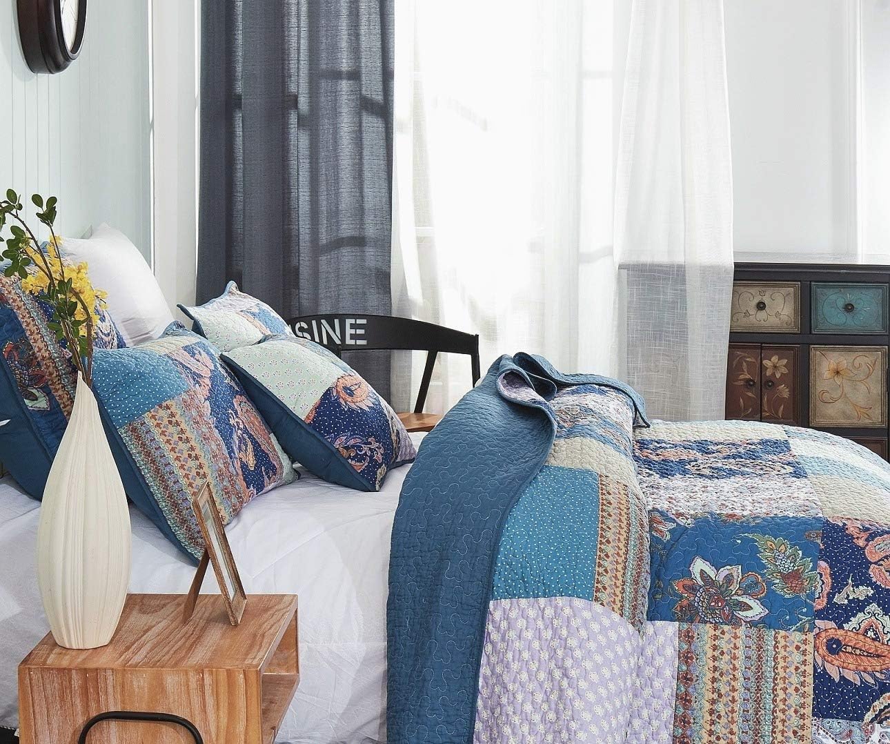 Tache Home Fashion Cotton Patchwork Quilt Set Queen