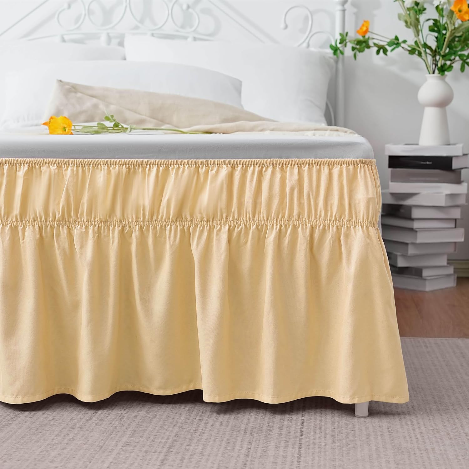 AYASW Bed Skirt Queen Size 18 Inch Drop Soft and Cozy