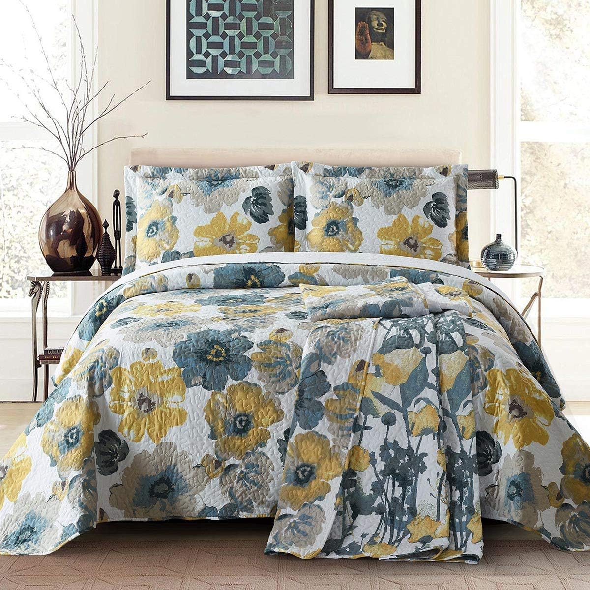 Royal Tradition Leahanna Reversible 3PC Quilt Set 1