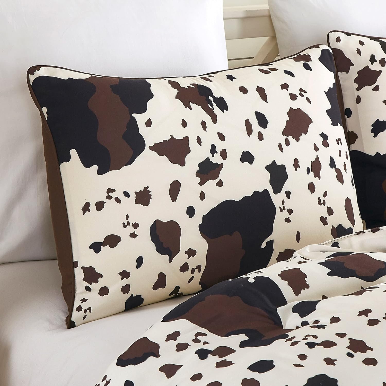 Linen Mart Rustic Cowhide Comforter Set Twin