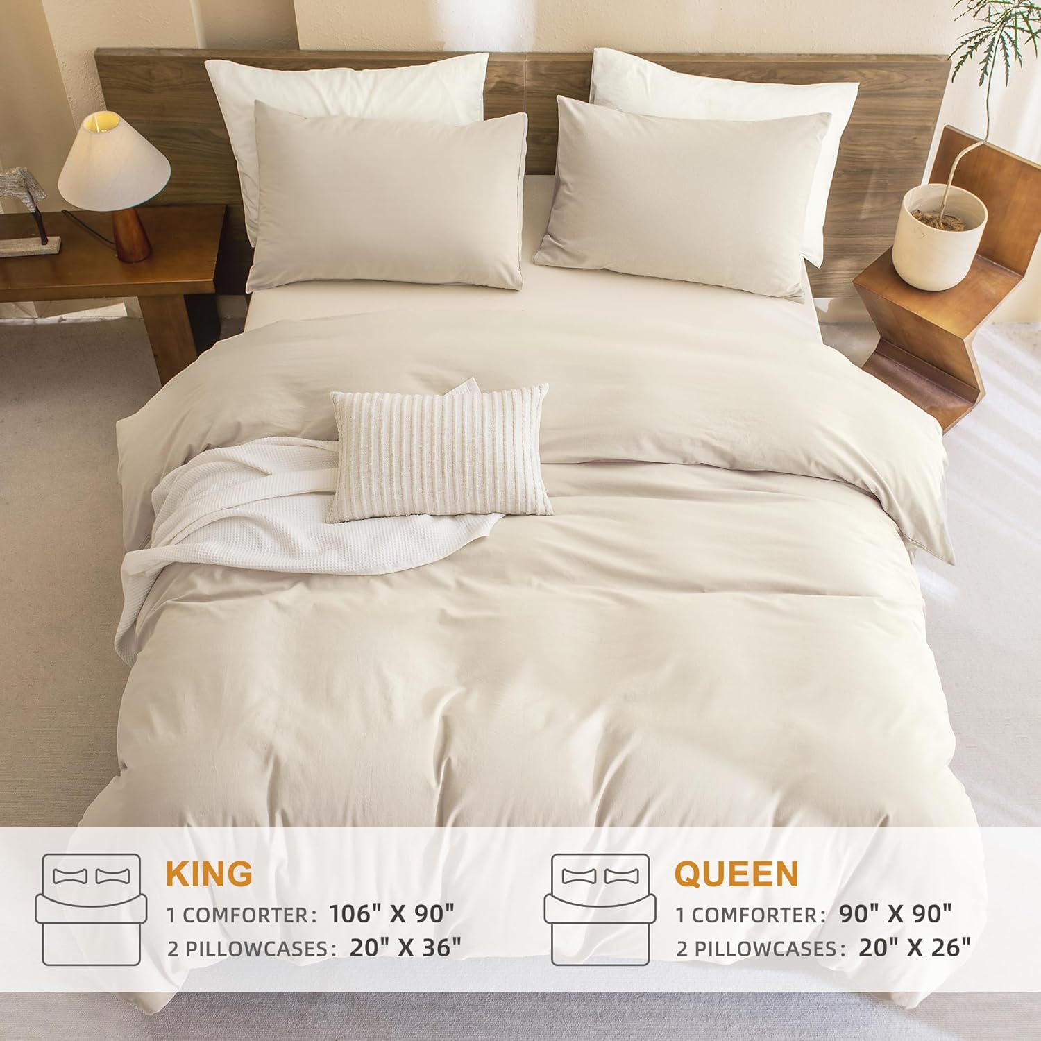 Sanracie Queen Comforter Set 3 Piece 100 Cotton