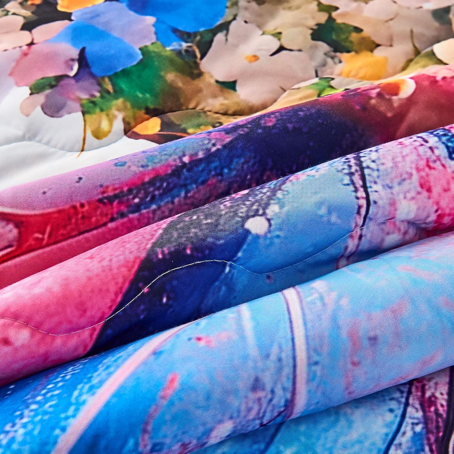 7 Piece Butterfly Comforter Set Twin Size