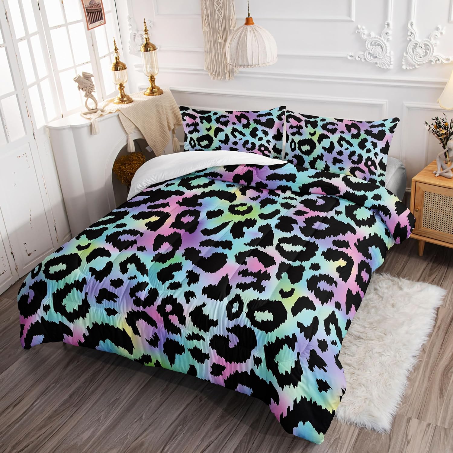 Smell Sunshine Kids Comforter Set Leopard Print Twin