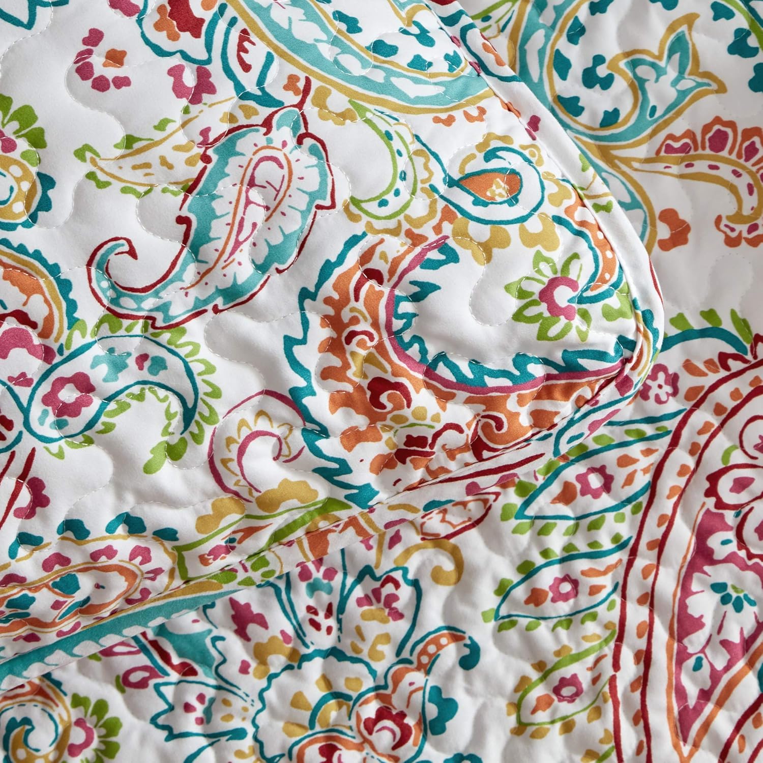 Sleep Zone 3-Piece Printed Quilt Set - Full Queen Size