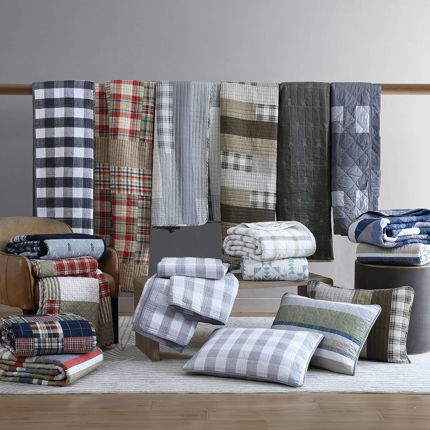 Eddie Bauer Quilt Set - Salmon Ladder Multi King