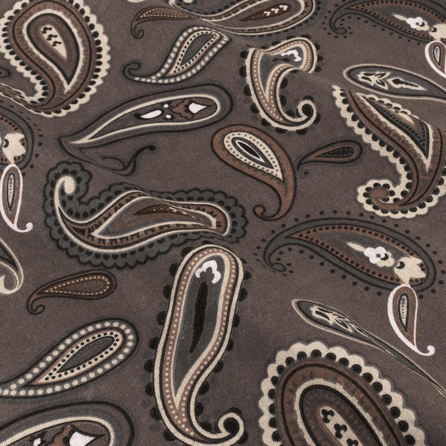 Superior Flannel Cotton Sheet Set Paisley or Solid Twin XL Charcoal