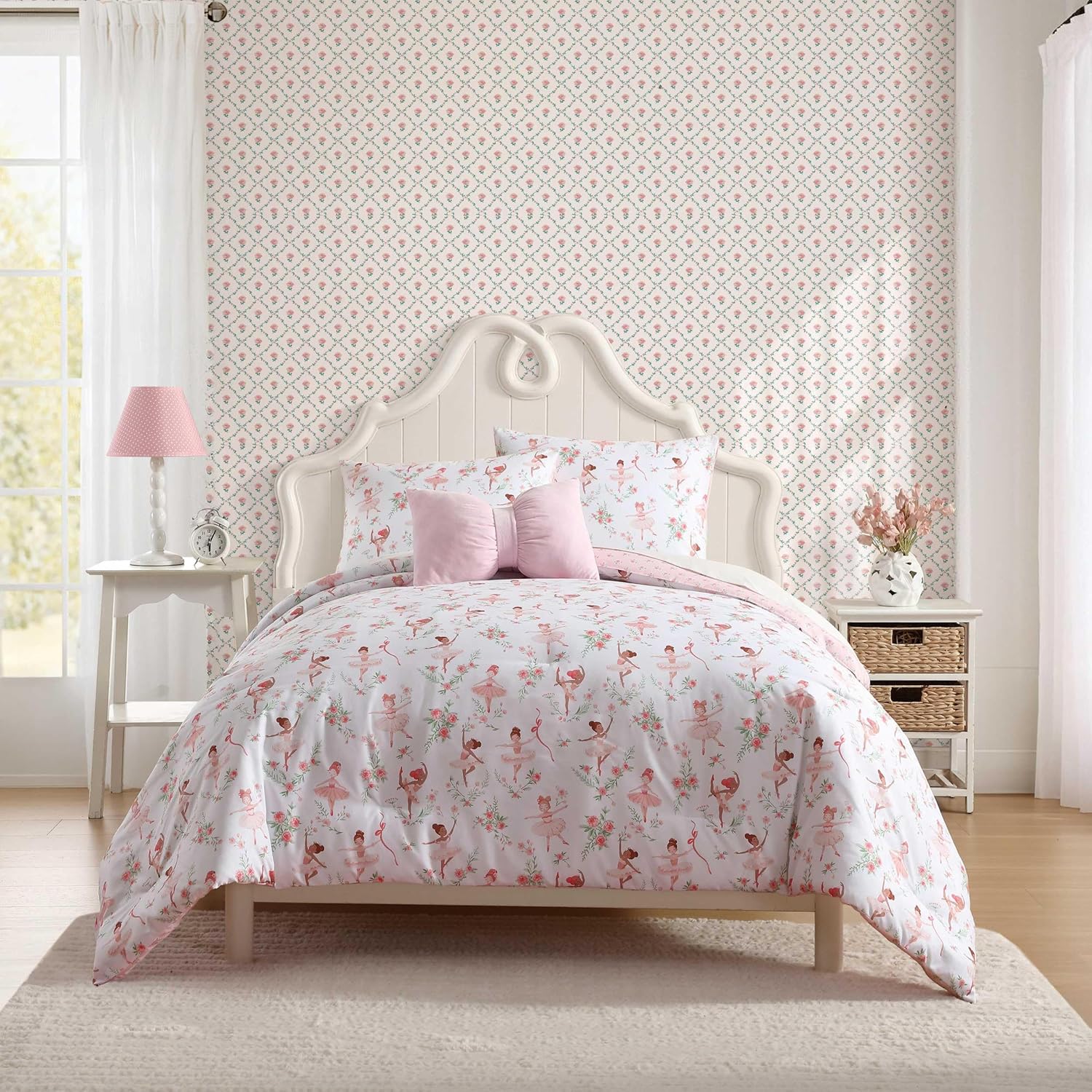 Laura Ashley Kids Comforter Set - Ballerina Divas Pink Twin