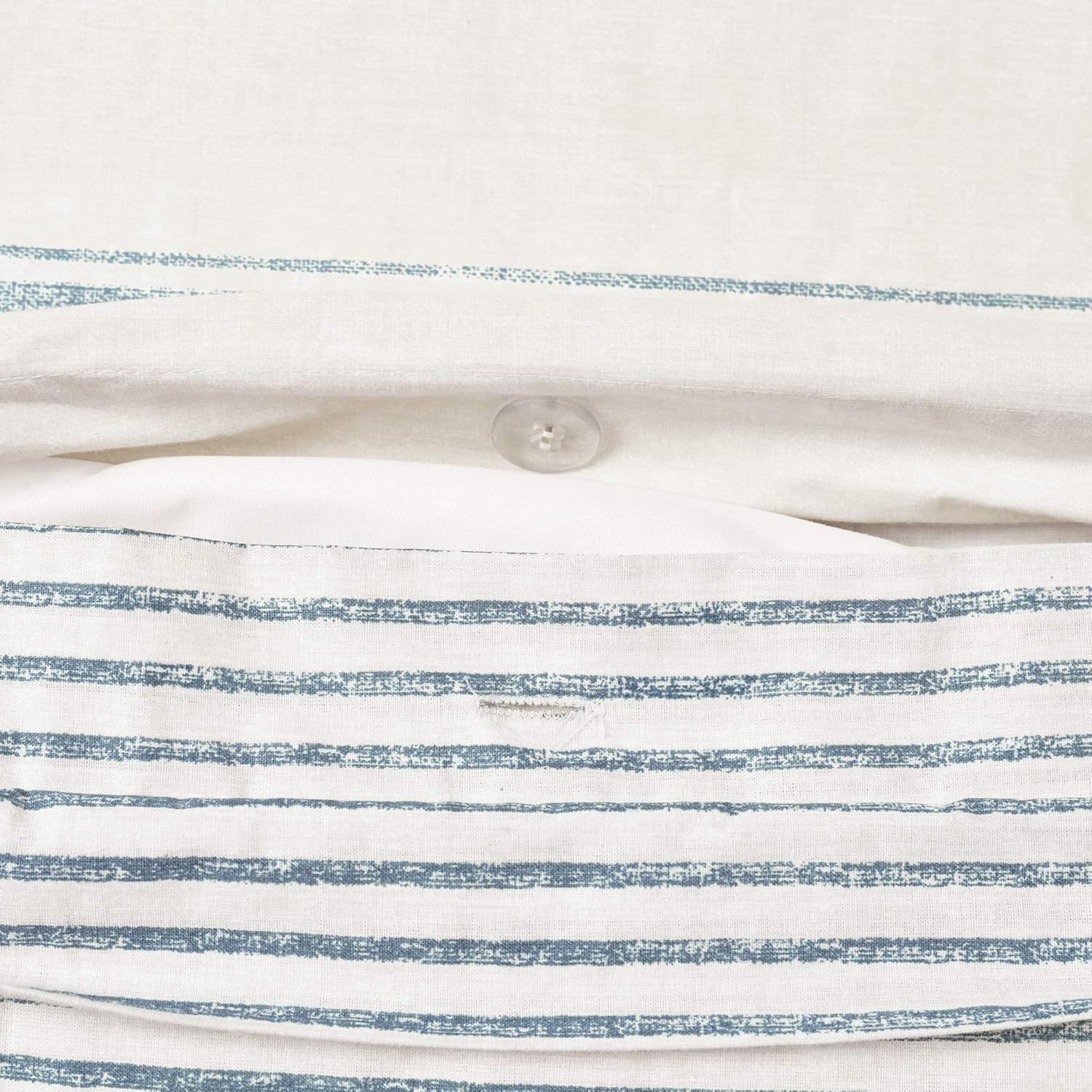 Lush Decor Farmhouse Stripe Reversible Cotton Duvet Cover Set 1