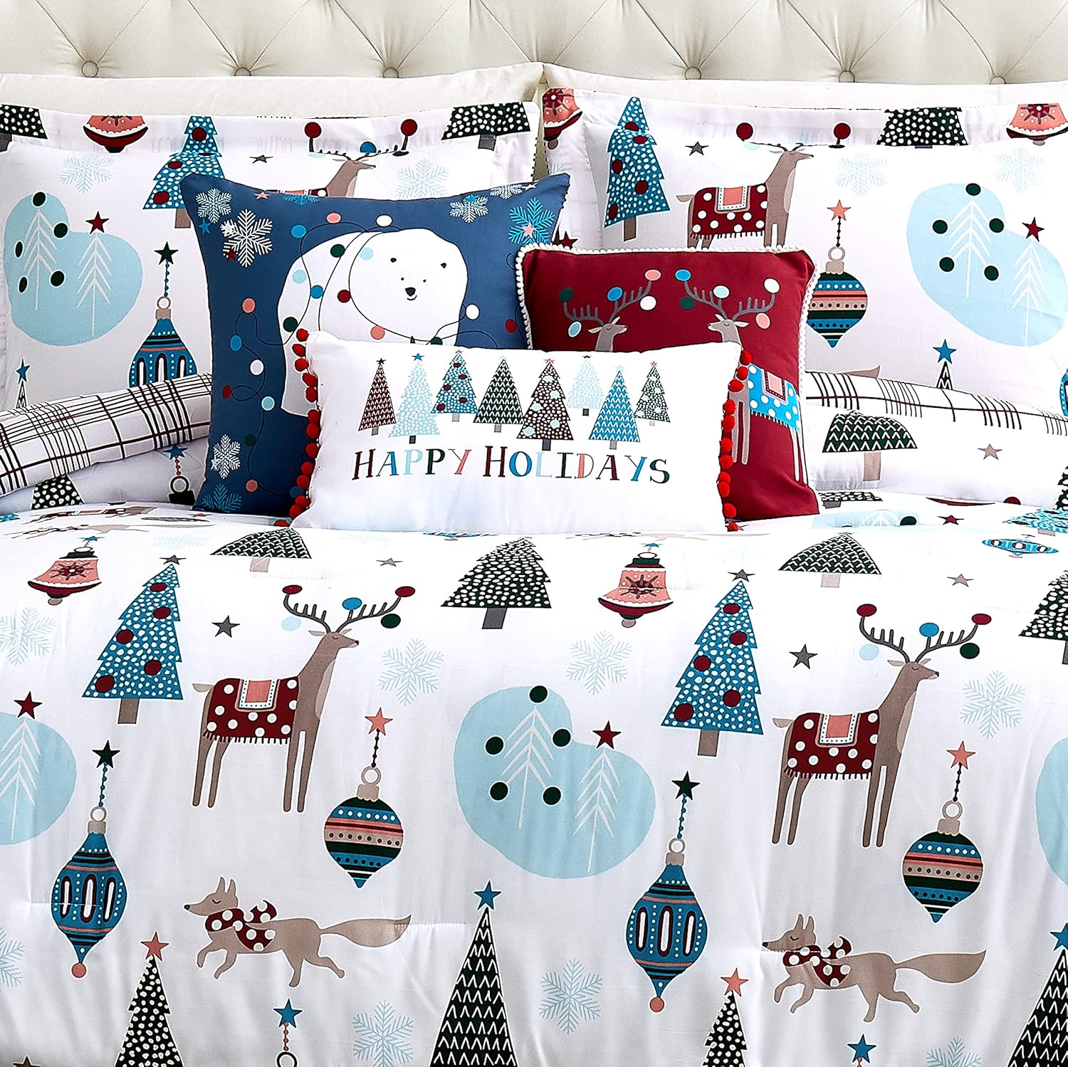 Winter Wonderland Christmas Comforter Set Twin 5-Piece