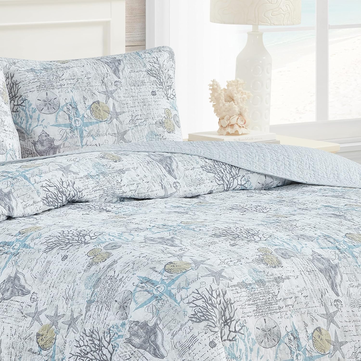 Tommy Bahama Twin Quilt Set with Matching Sham 1