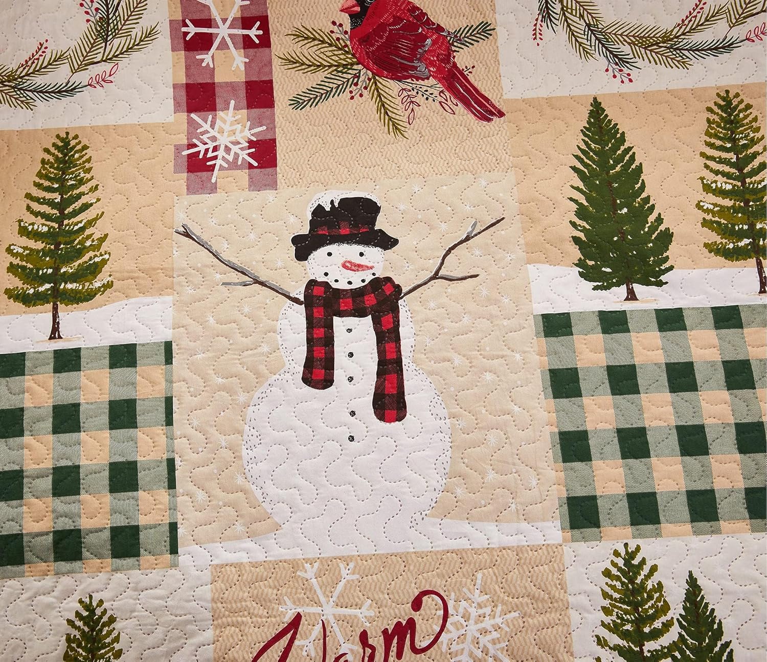 Jessy Home Christmas Quilt Set Twin Size