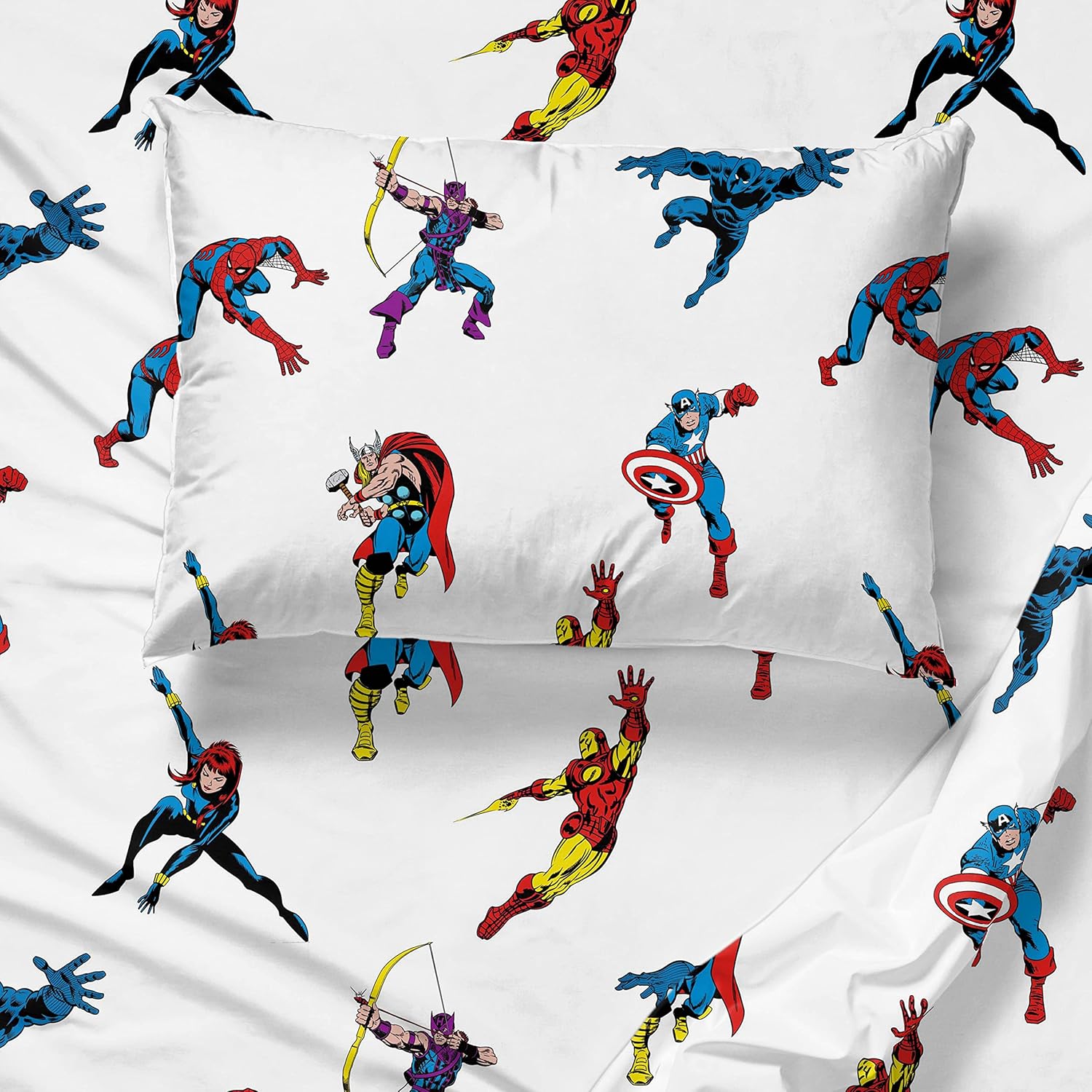 Saturday Park Marvel Avengers Full Sheet Set - 4 Piece Organic Cotton