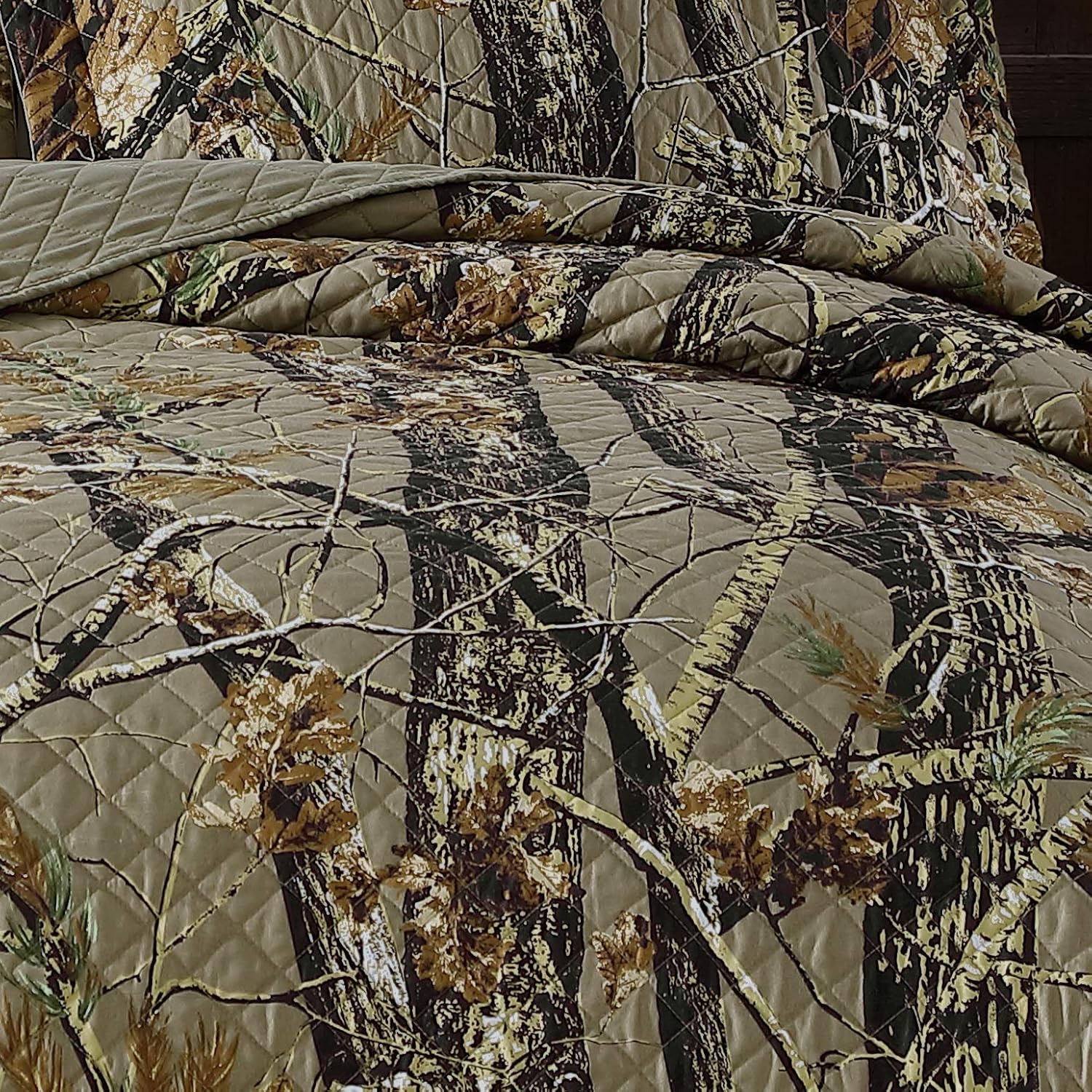 Chezmoi Salem 5-Piece Daybed Quilt Set - Forest Woods Camouflage