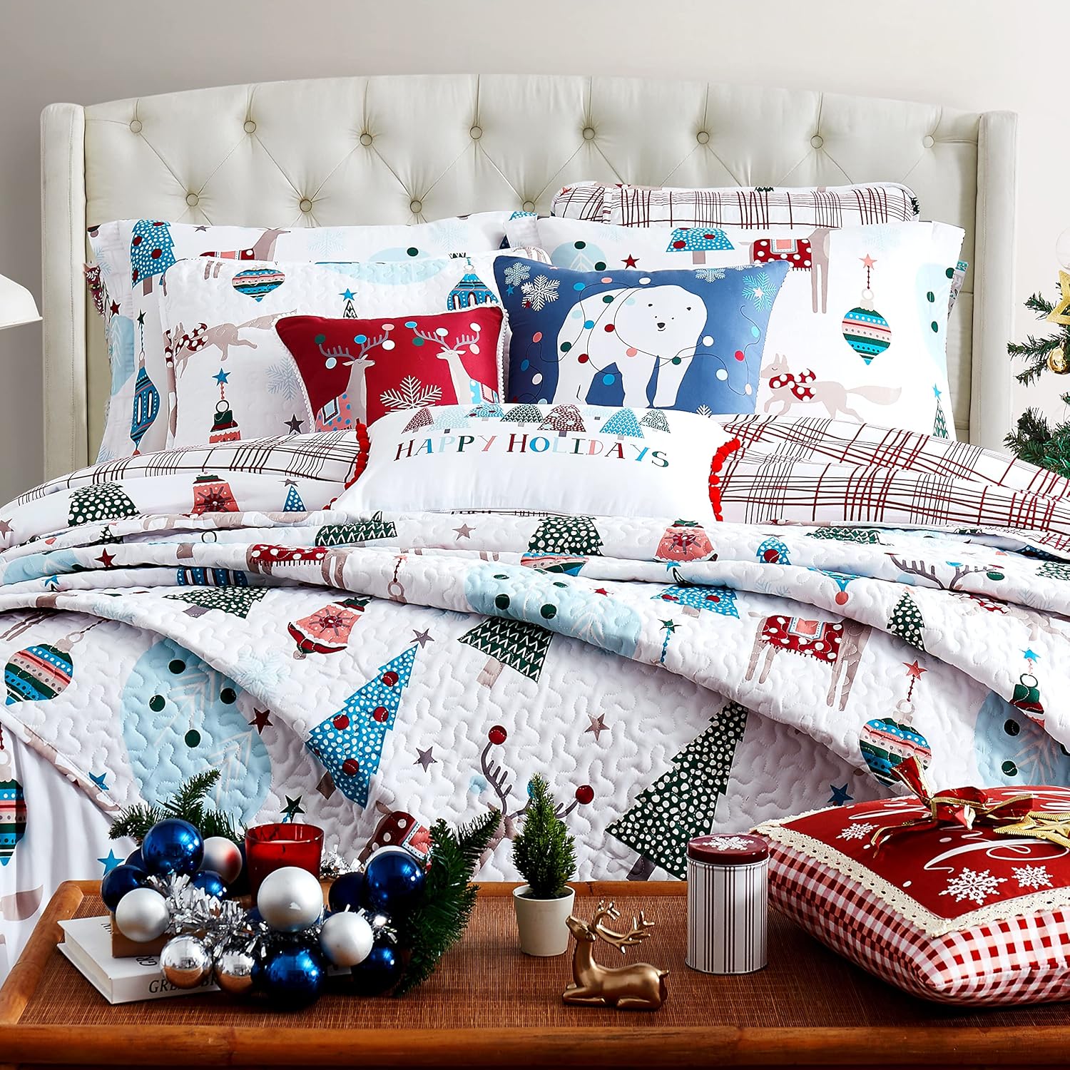 Winter Wonderland Christmas Comforter Set Twin 5-Piece