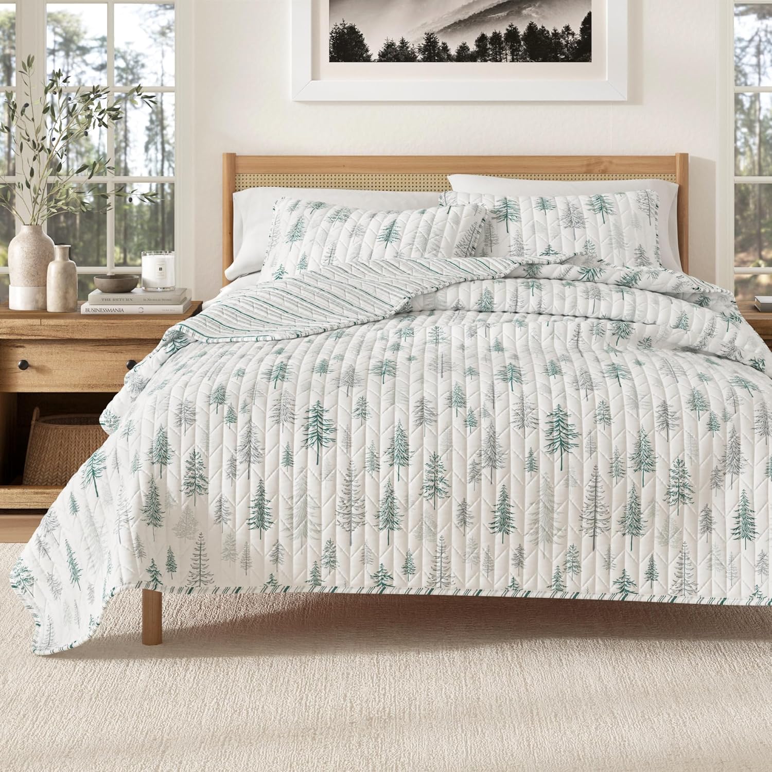 Great Bay Home Rustic Cabin Quilt Set - KingCalifornia King