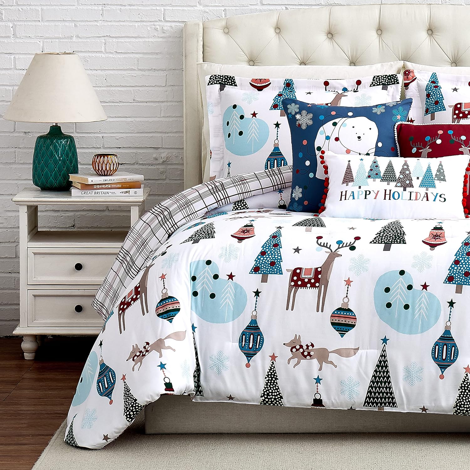 Winter Wonderland Christmas Comforter Set Twin 5-Piece