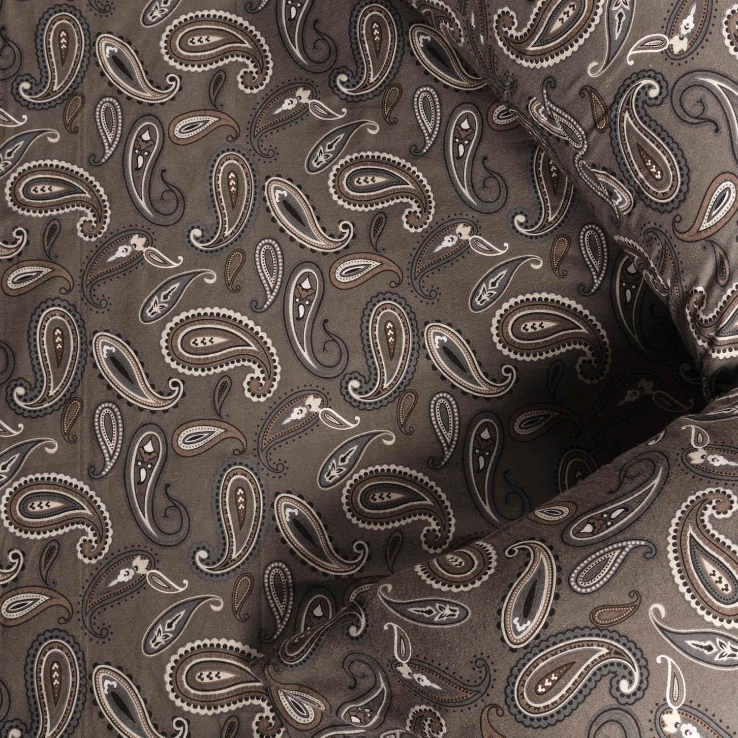Superior Flannel Cotton Sheet Set Paisley or Solid Twin XL Charcoal