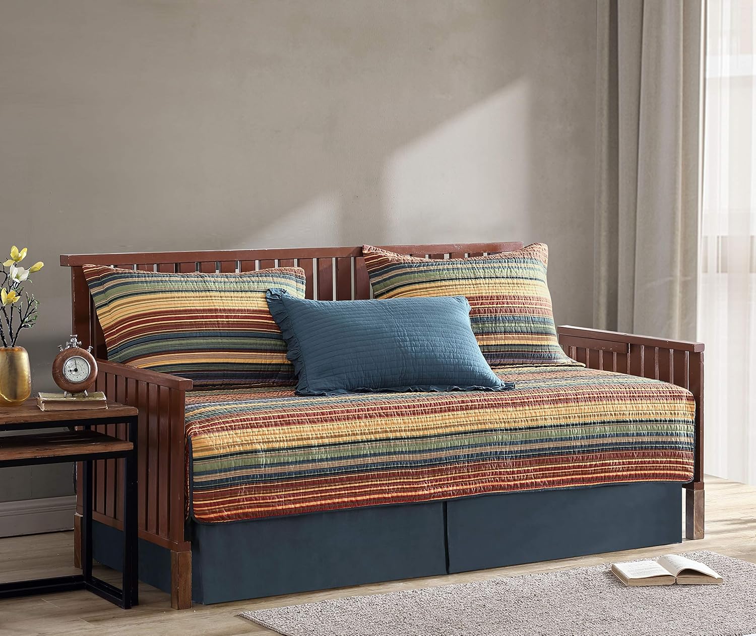 Chezmoi Avery 5-Piece Cotton Quilt Set Daybed Size