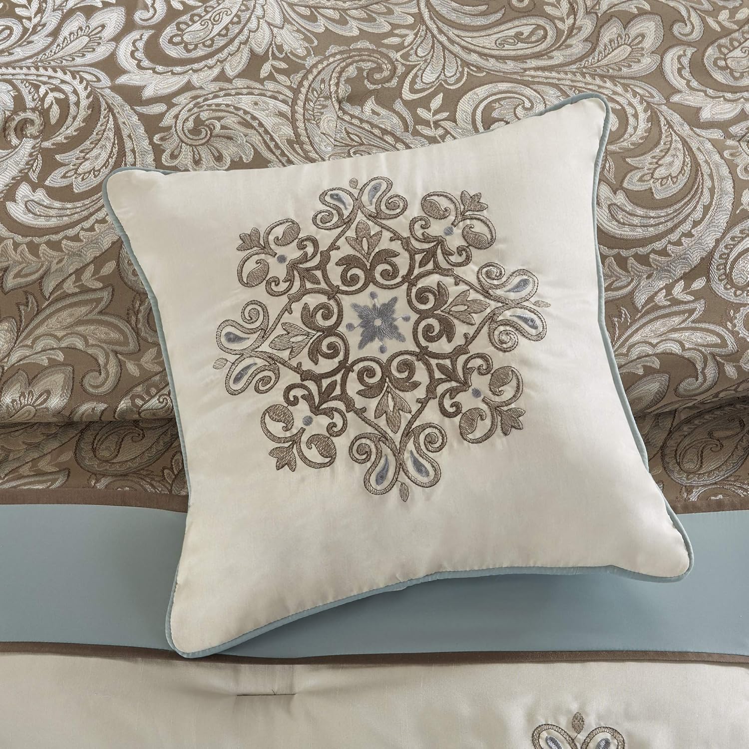 Madison Park Comforter Set Blue 7 Piece Cal King 1