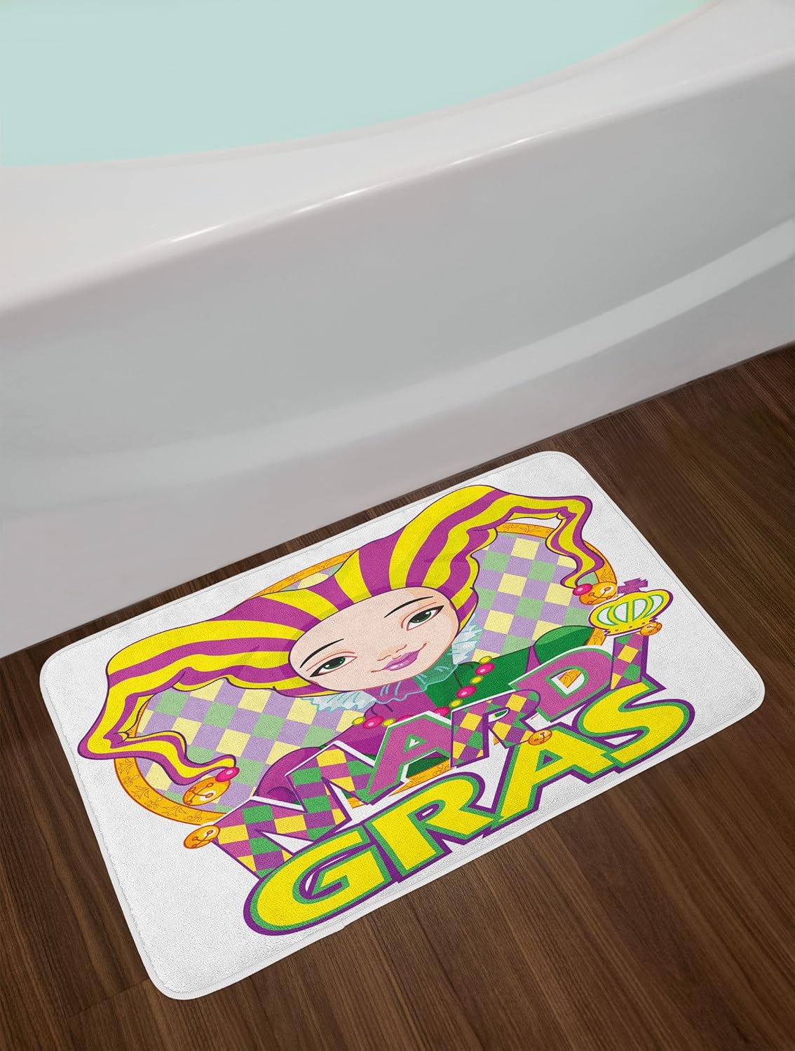 Ambesonne Mardi Gras Bath Mat 302 x 20