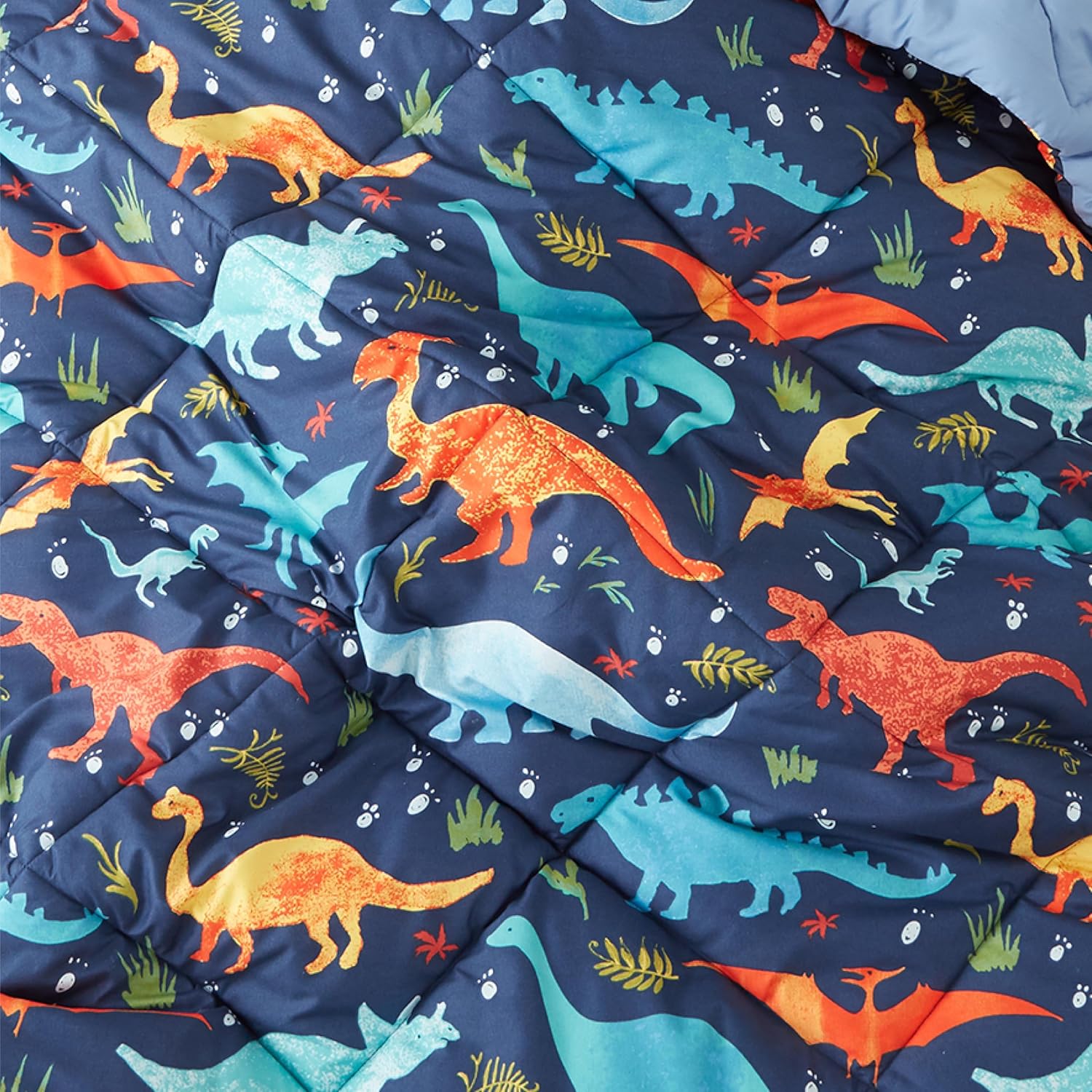PPOLCA Queen Dinosaur Kids Comforter Set - 3 Pieces Super Soft and Lightweight