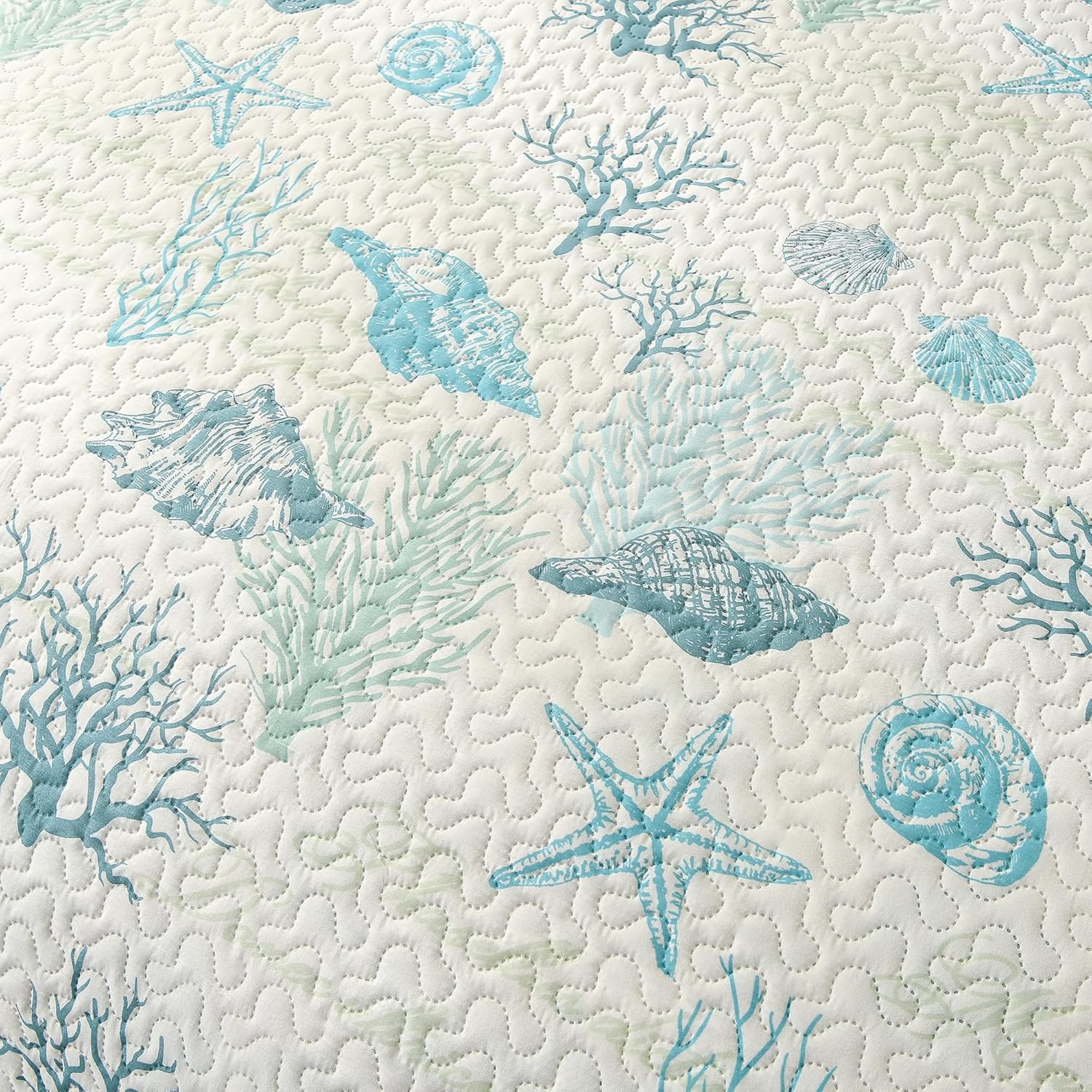 Hailea Ocean Quilt Set King Size Coastal Bedding