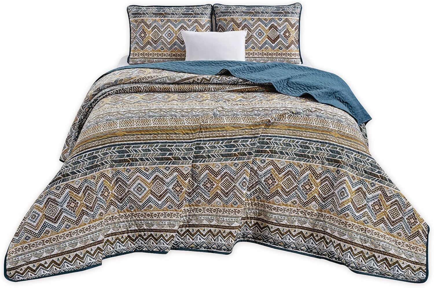 Chezmoi Collection 3-Piece Quilt Bedding Set Queen Size