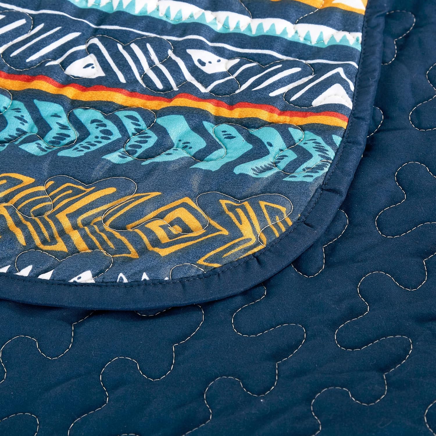 Chezmoi Collection Amara 3-Piece Boho Stripe Quilt Set
