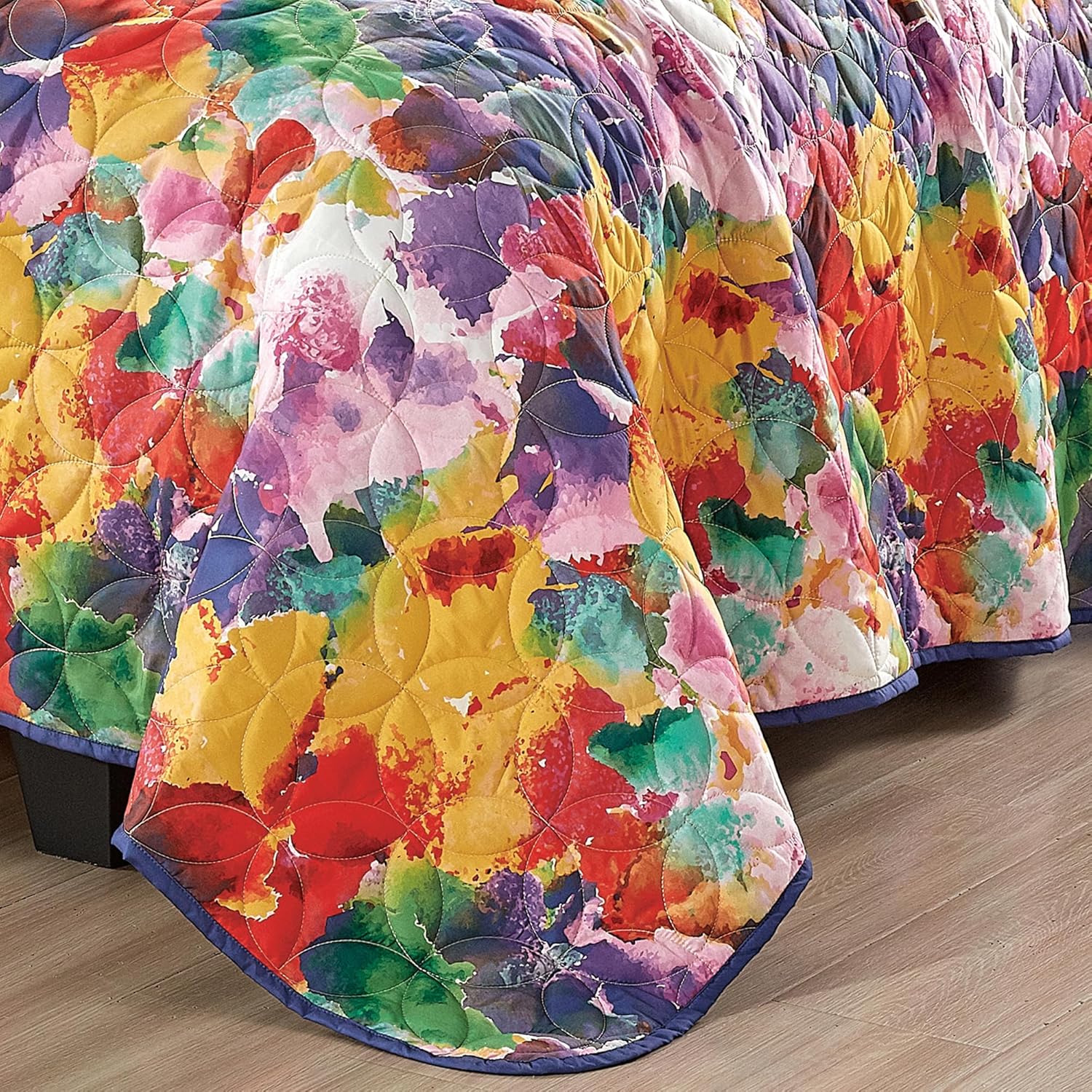 ESCA Reversible Floral Quilt Set Queen Size